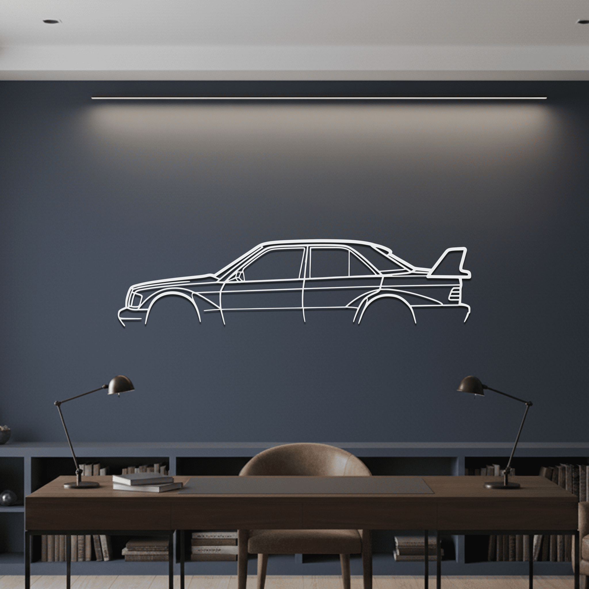 190E Silhouette Metal Wall Art - CikosWallArt