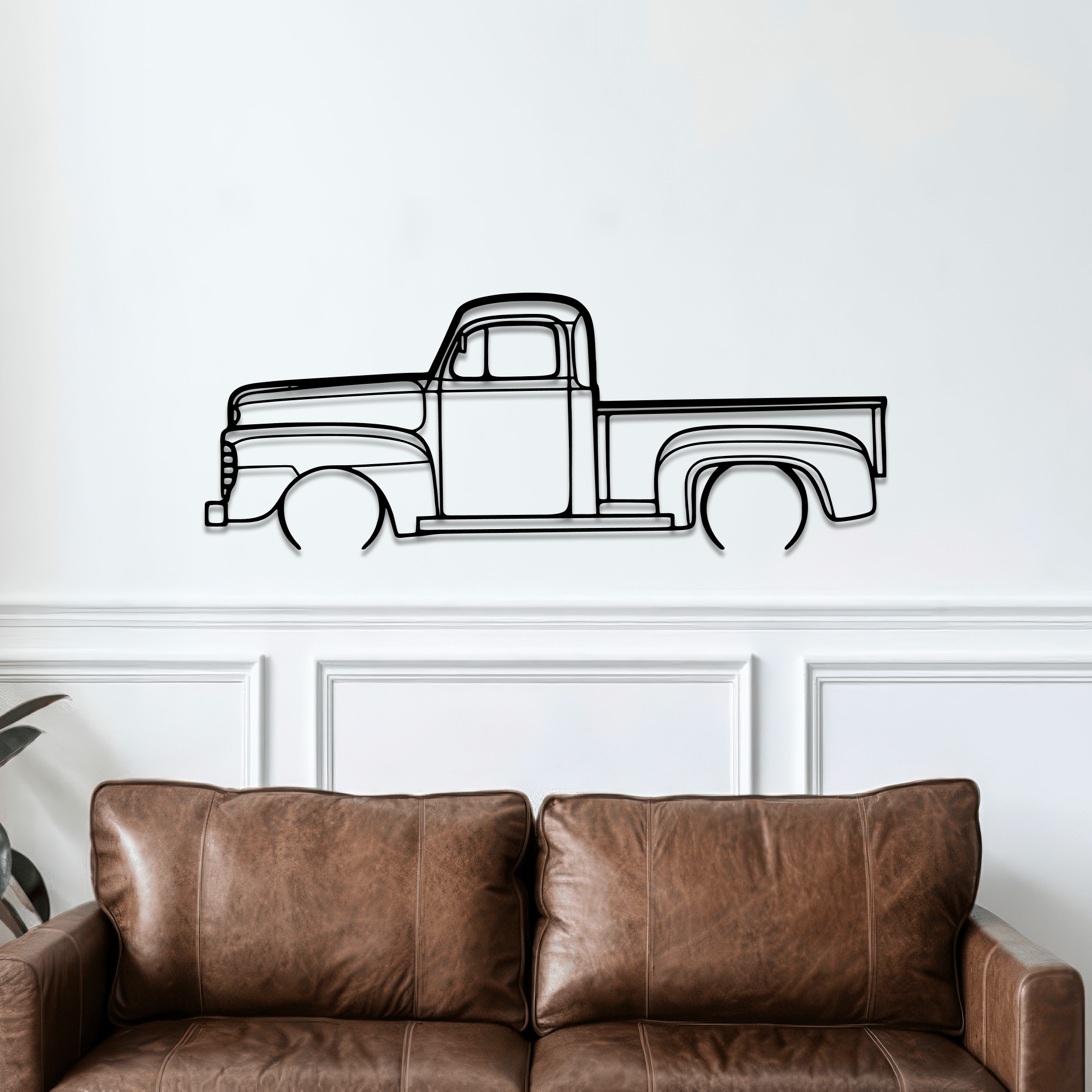 1948 F1 Pickup Metal Wall Art – Ford Silhouette Steel Decor - CikosWallArt