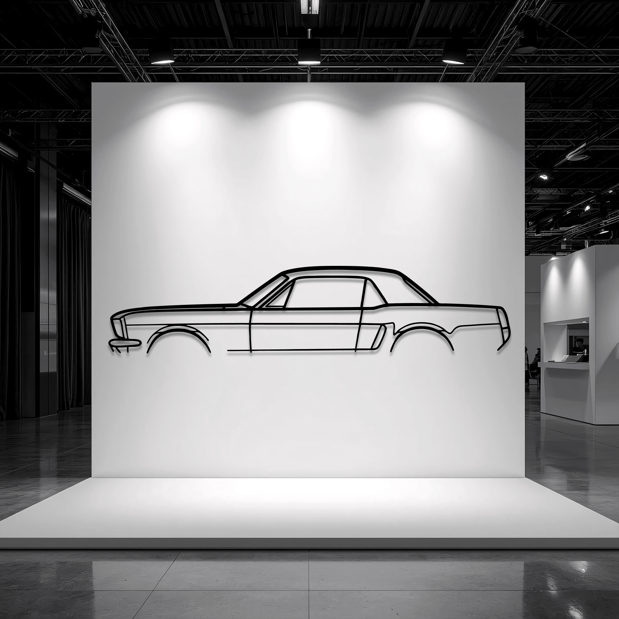1965 Mustang Metal Wall Art – Ford Silhouette Steel Decor - CikosWallArt
