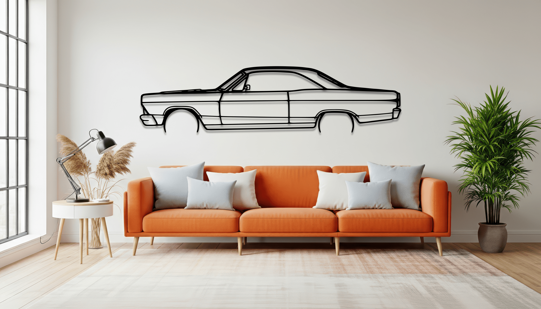 1966 Fairlane Metal Wall Art – Ford Silhouette Steel Decor - CikosWallArt