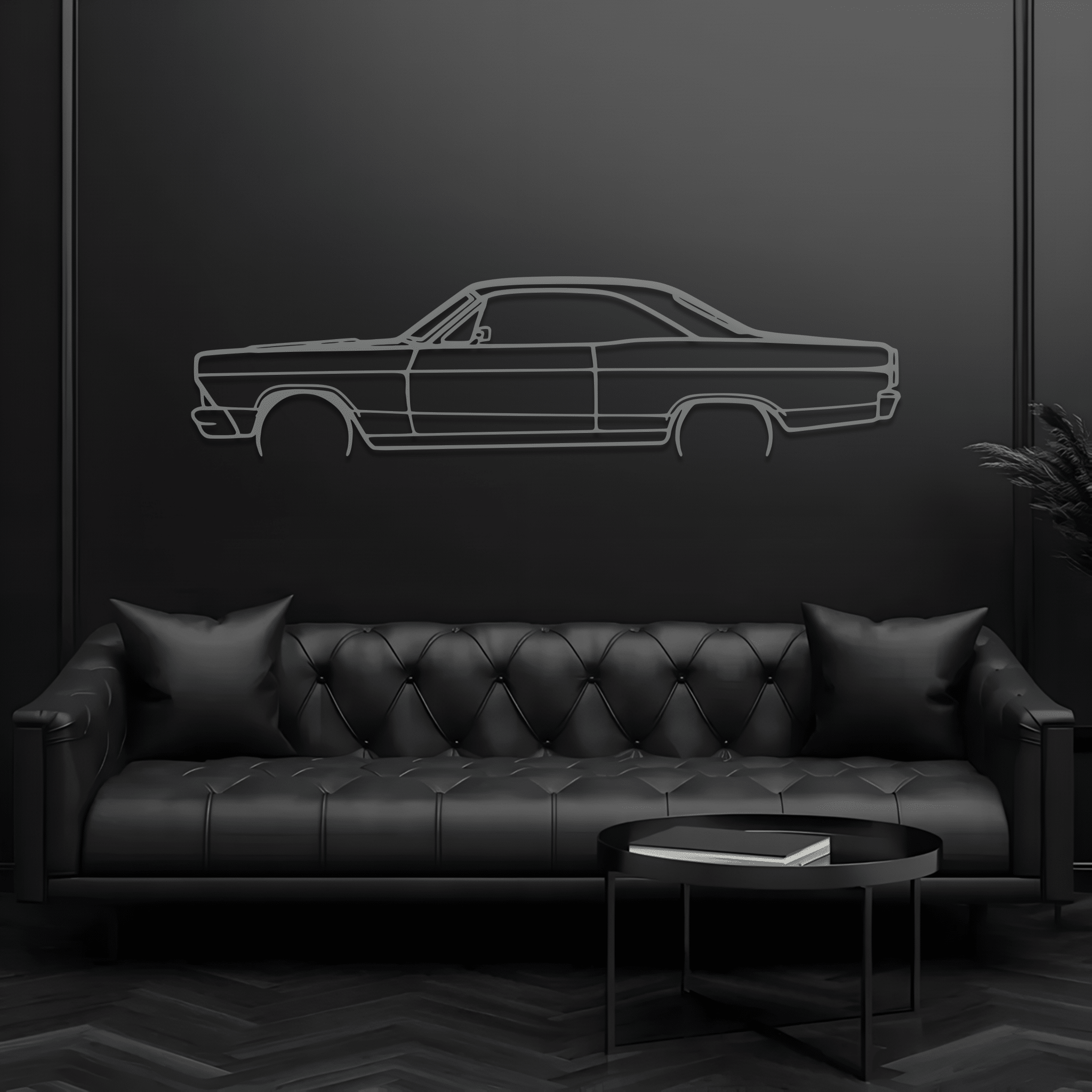 1966 Fairlane Metal Wall Art – Ford Silhouette Steel Decor - CikosWallArt