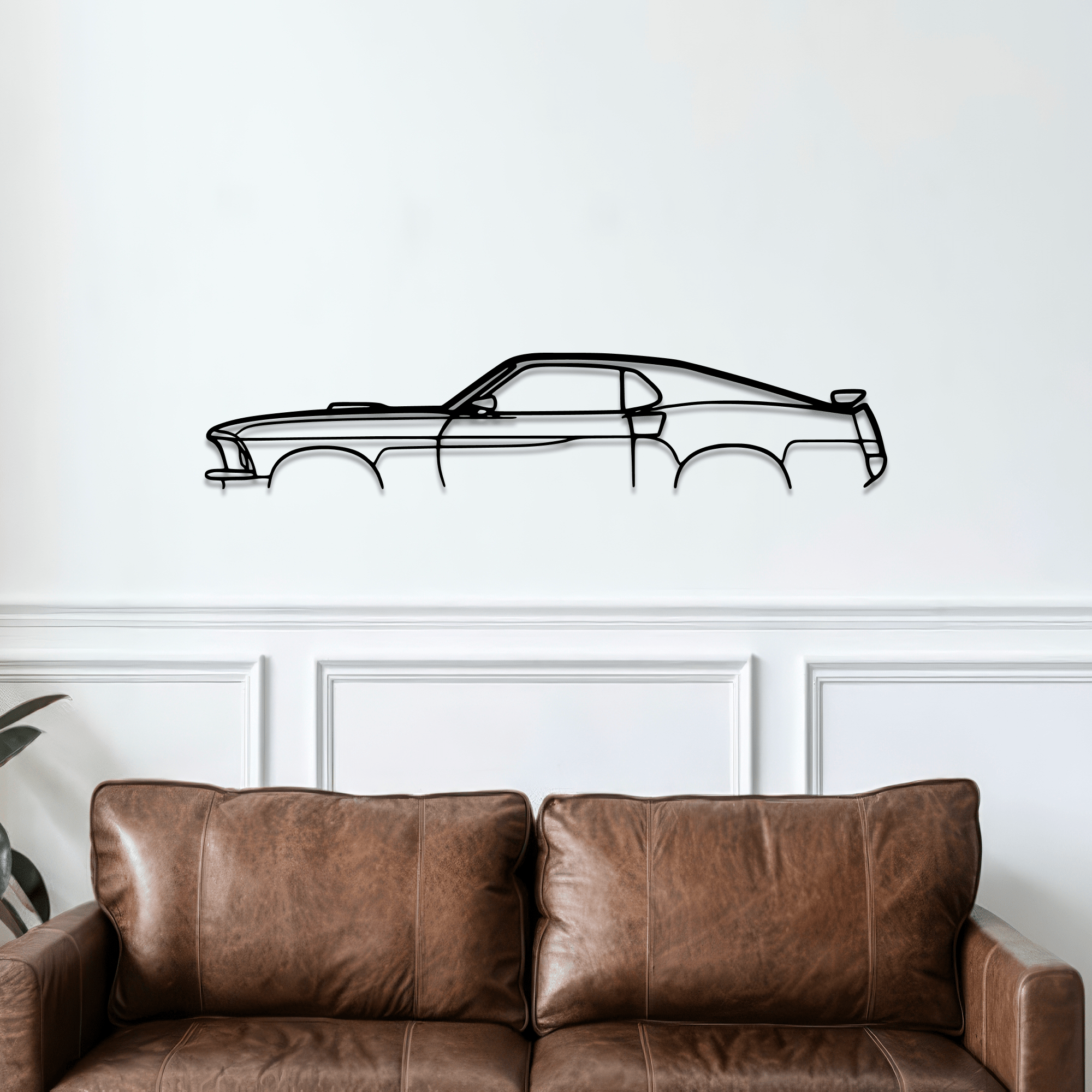 1969 Mustang Mach 1 Metal Wall Art – Ford Silhouette Steel Decor - CikosWallArt