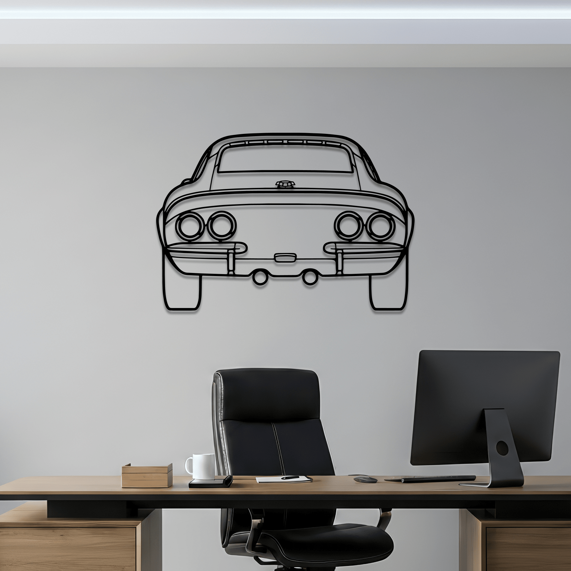 1970 GT Back Metal Wall Art – Ford Silhouette Steel Decor - CikosWallArt