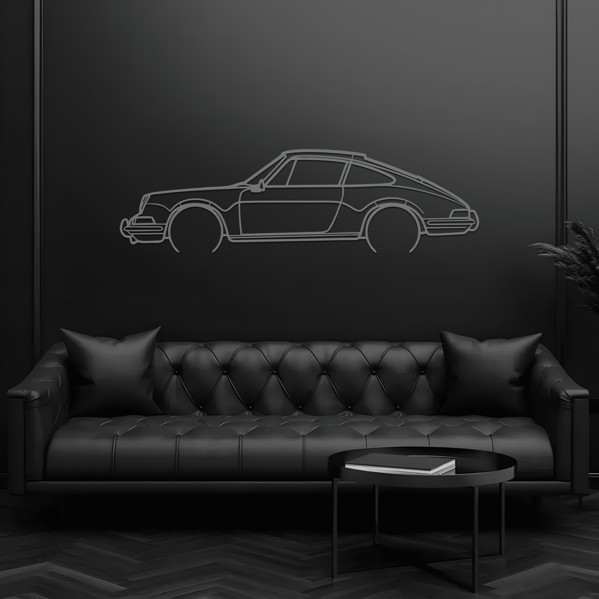1971 911S Silhouette Metal Wall Art - CikosWallArt