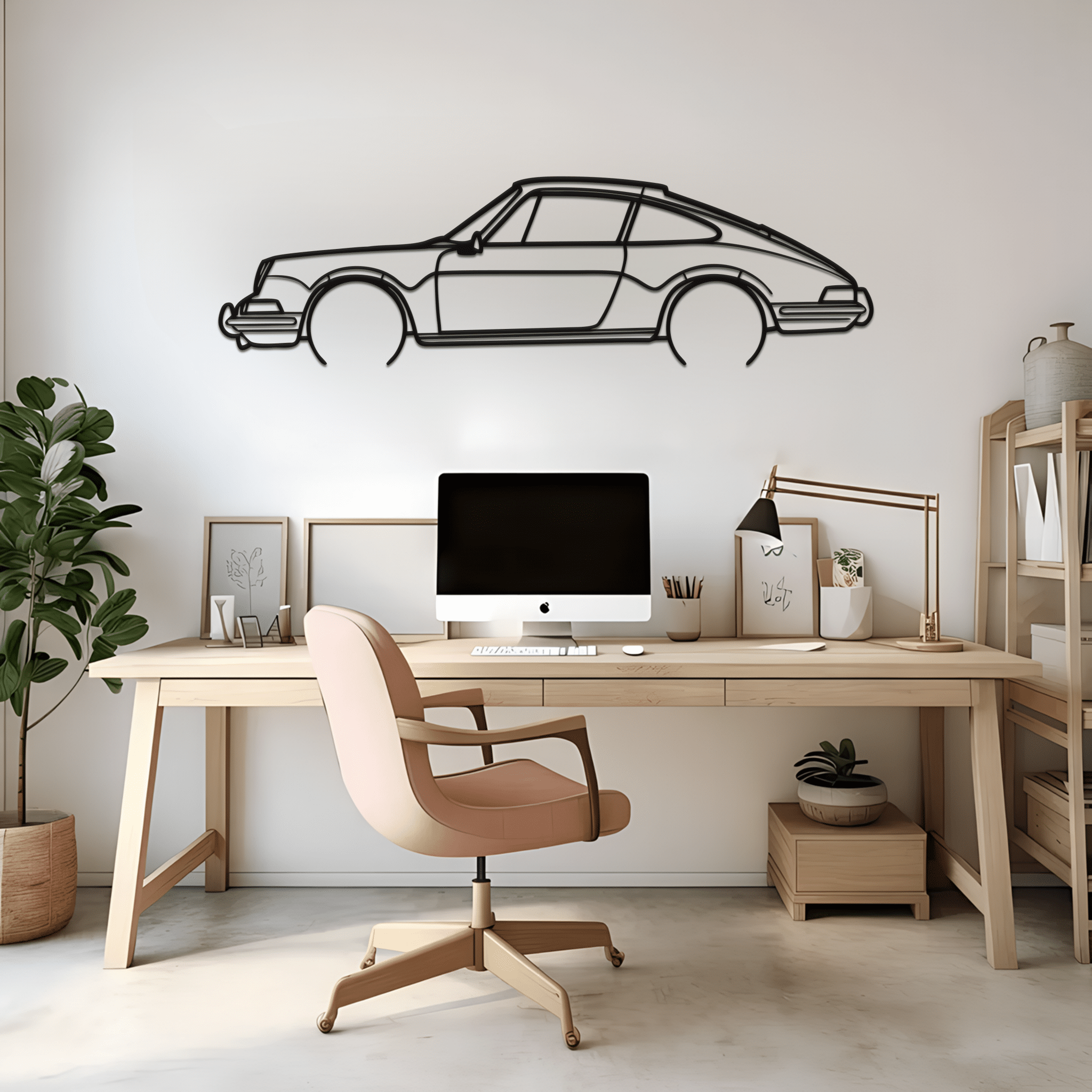 1971 911S Silhouette Metal Wall Art - CikosWallArt