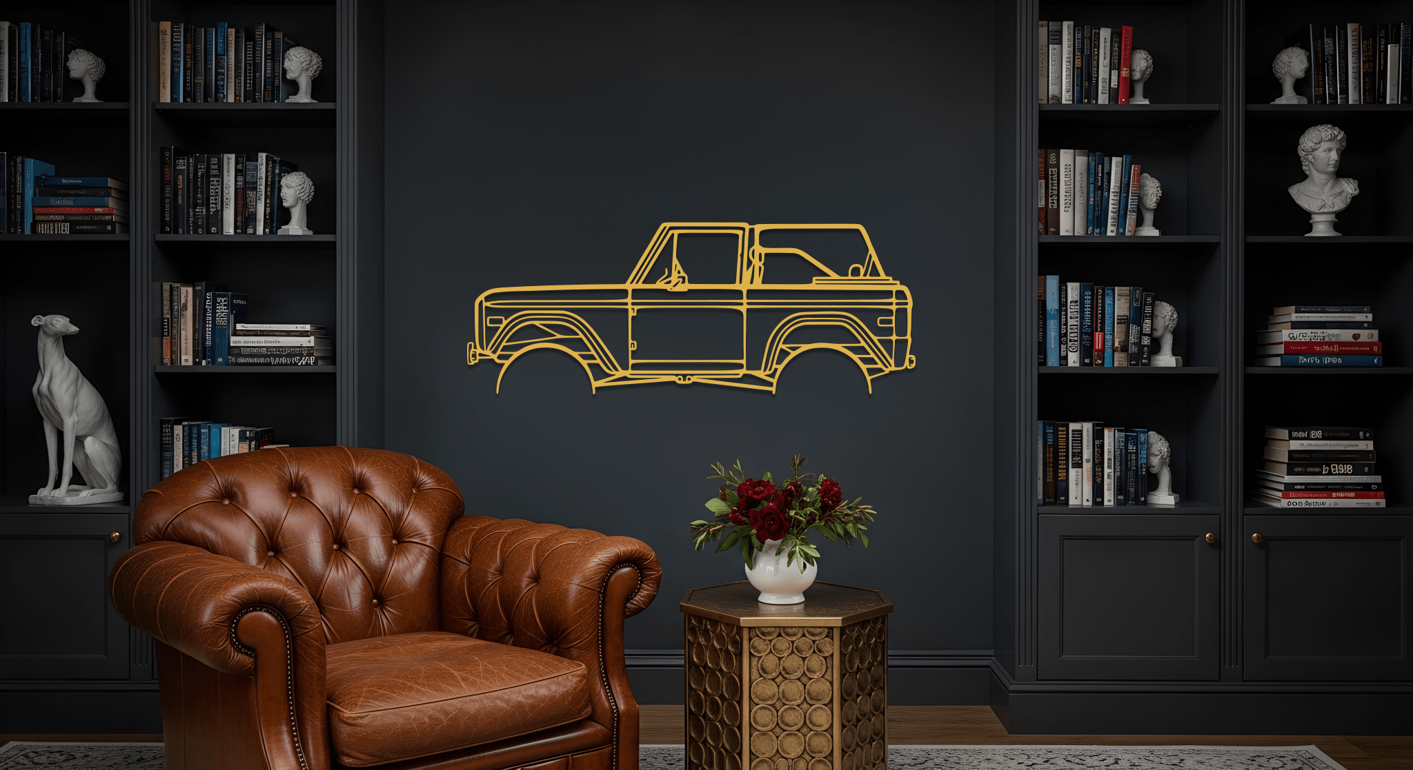 1971 Bronco Metal Wall Art – Ford Silhouette Steel Decor - CikosWallArt
