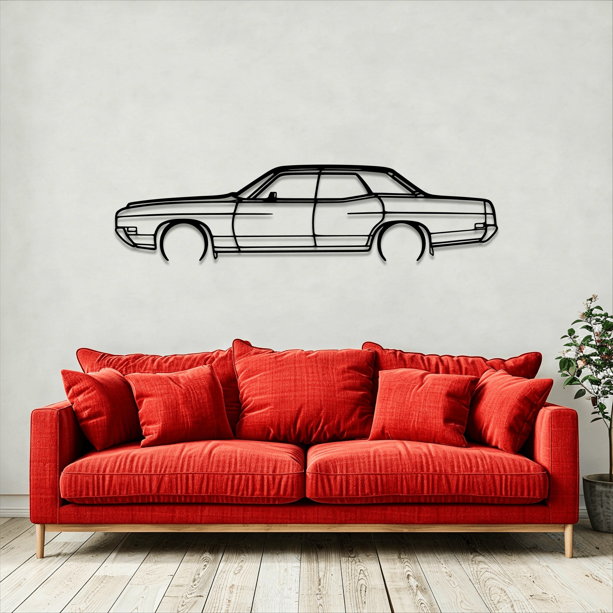 1971 Galaxie Metal Wall Art – Ford Silhouette Steel Decor - CikosWallArt