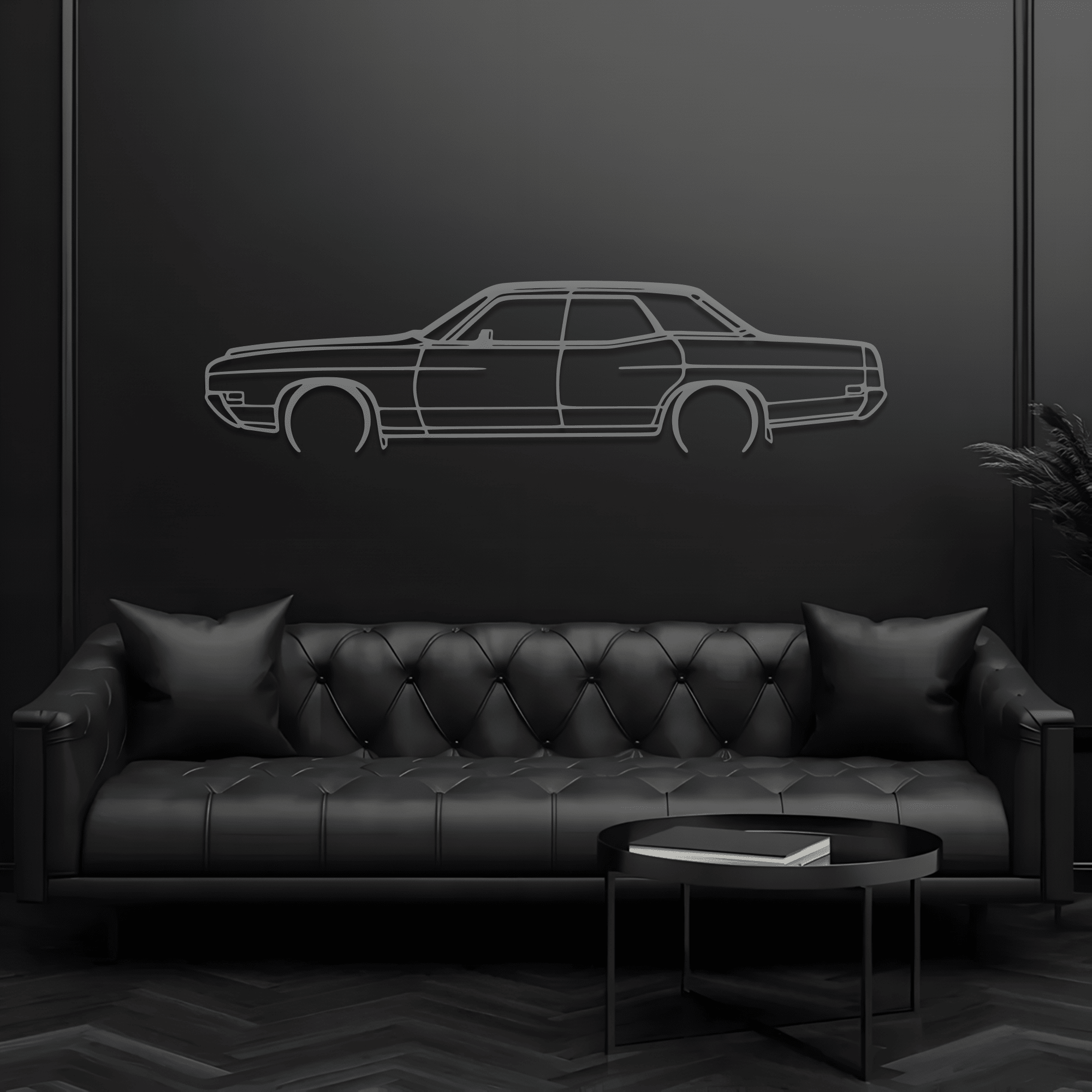 1971 Galaxie Metal Wall Art – Ford Silhouette Steel Decor - CikosWallArt