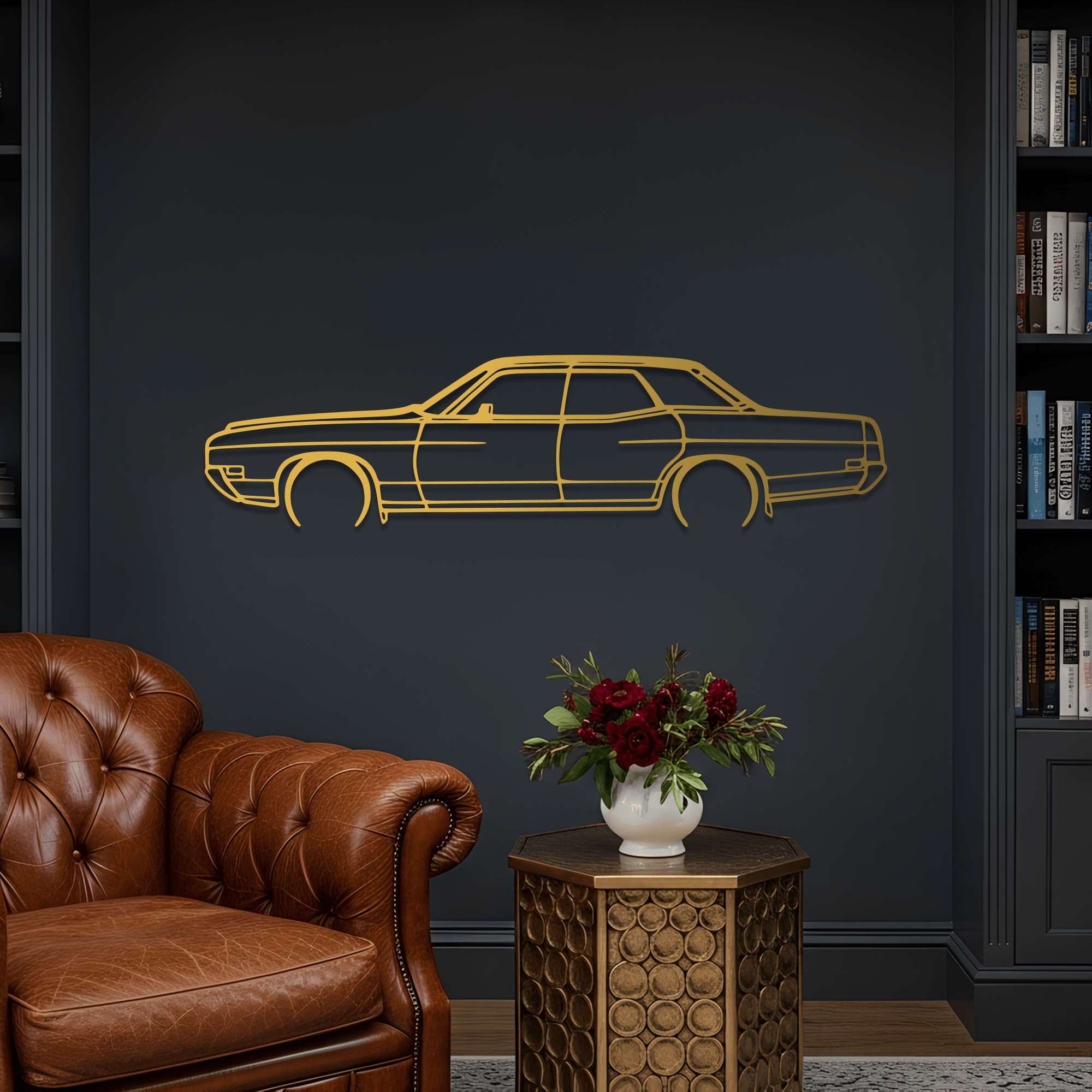 1971 Galaxie Metal Wall Art – Ford Silhouette Steel Decor - CikosWallArt
