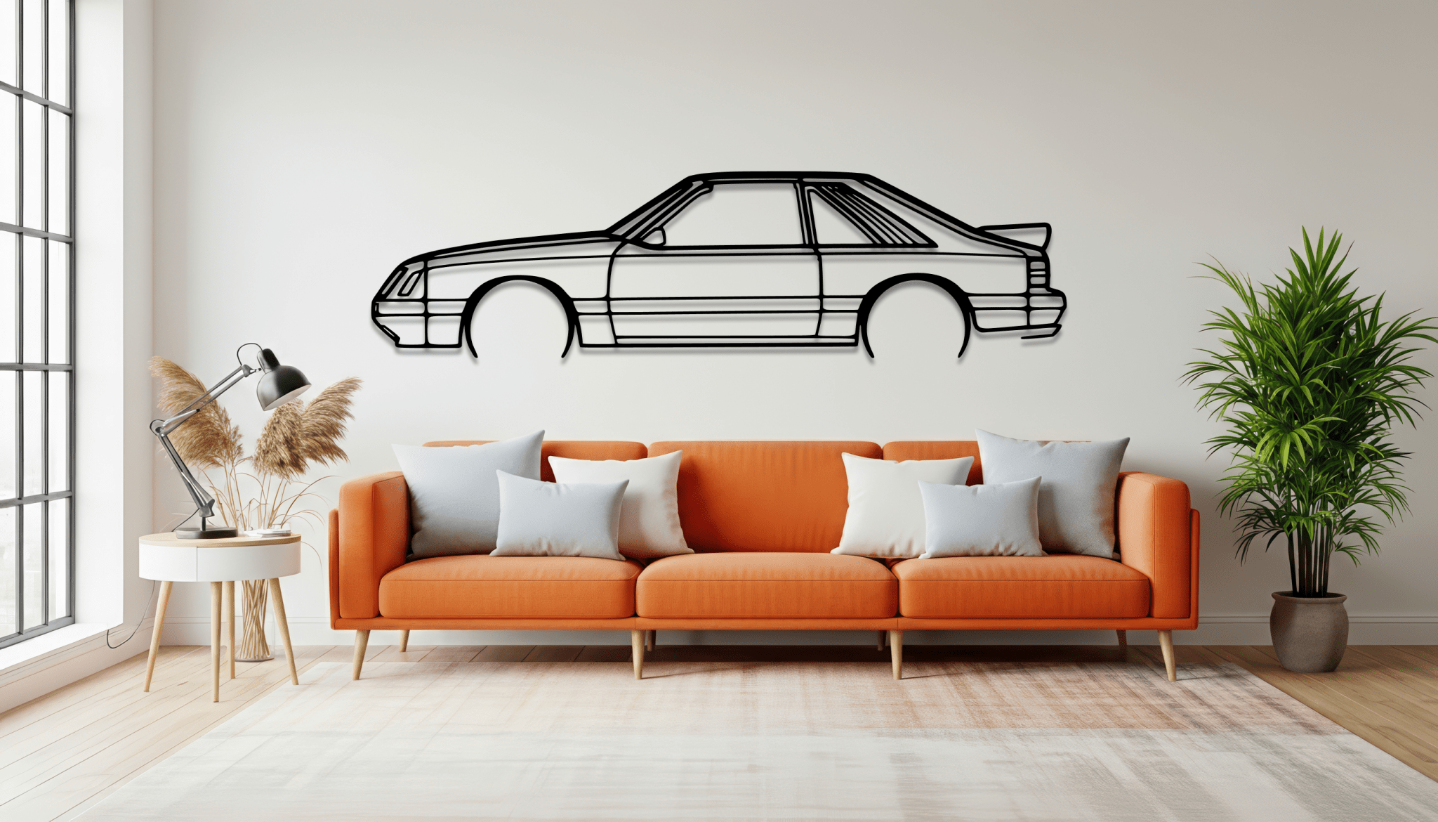1985 Mustang GT Metal Wall Art – Ford Silhouette Steel Decor - CikosWallArt
