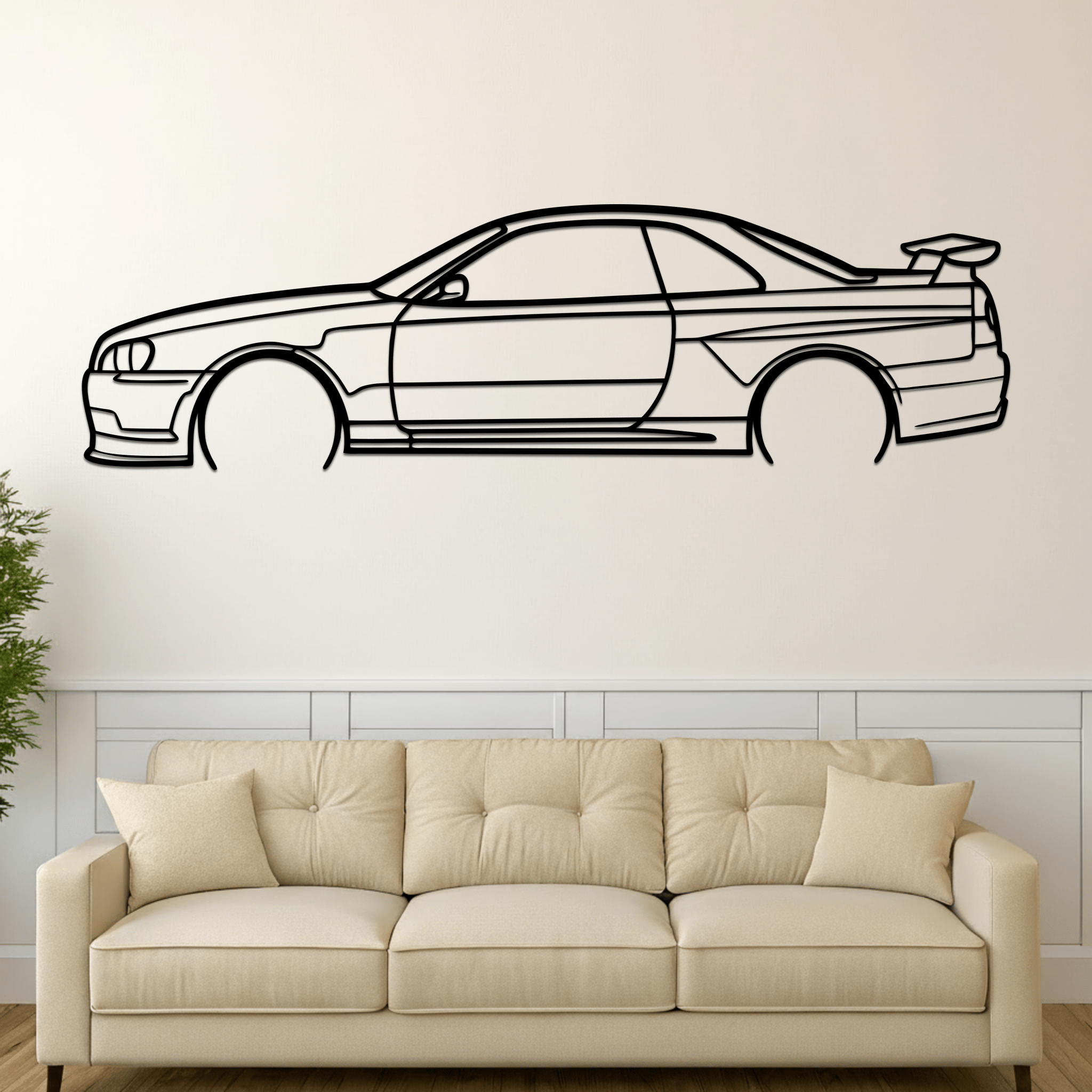 1999 Skyline R34 Metal Wall Art - CikosWallArt