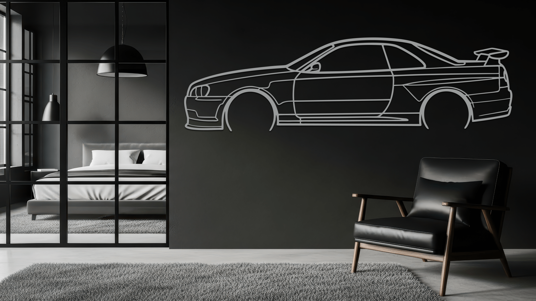 1999 Skyline R34 Metal Wall Art - CikosWallArt