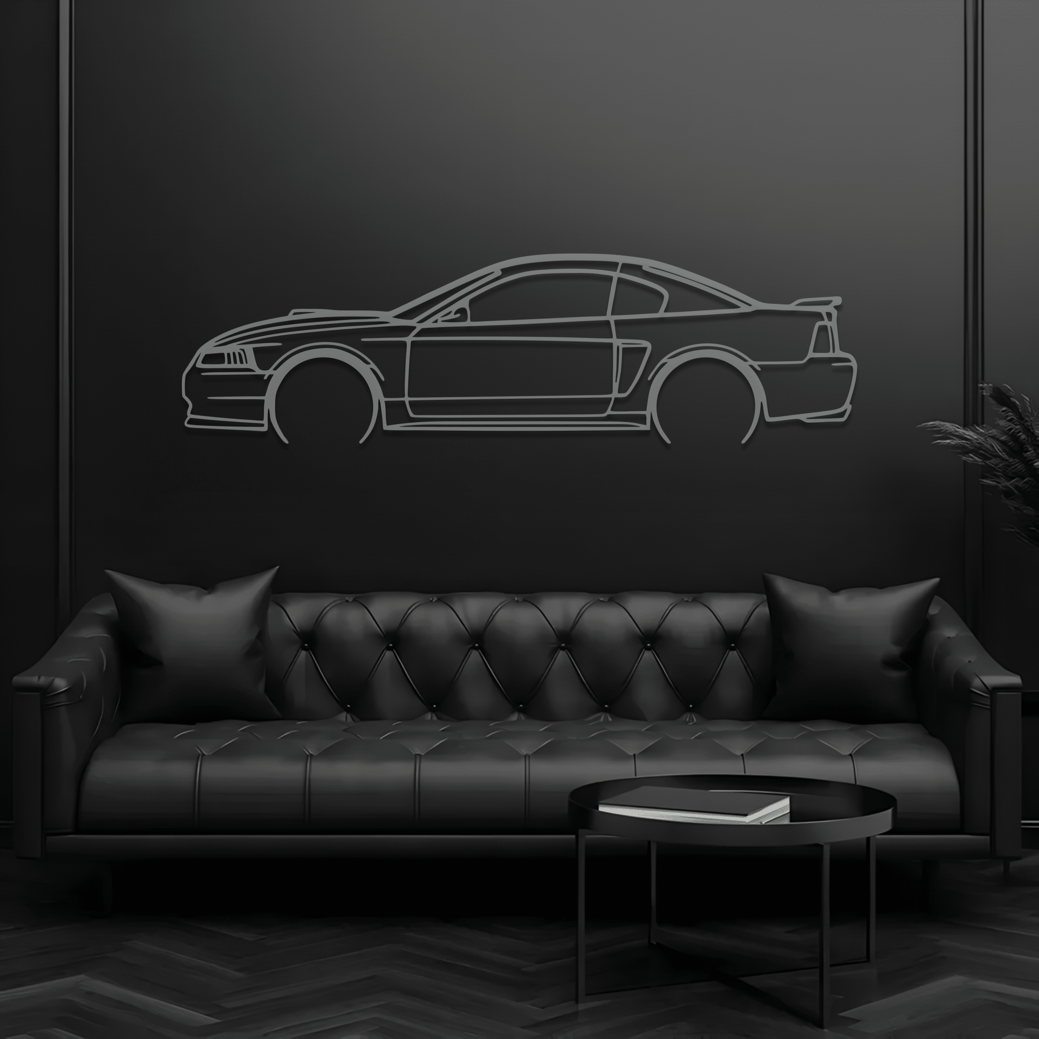 2003 Mustang Mach 1 Metal Wall Art – Ford Silhouette Steel Decor - CikosWallArt