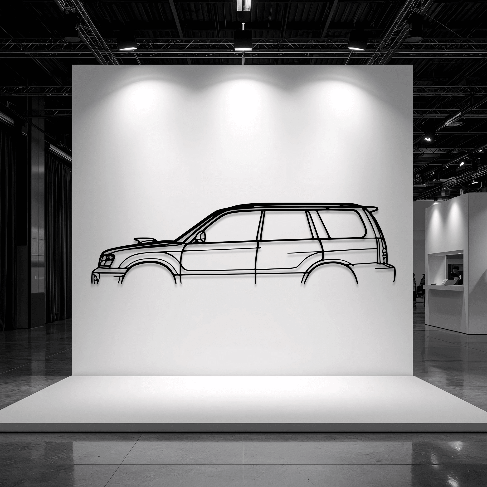 2004 Forester XT Metal Wall Art – Subaru Silhouette Steel Decor - CikosWallArt