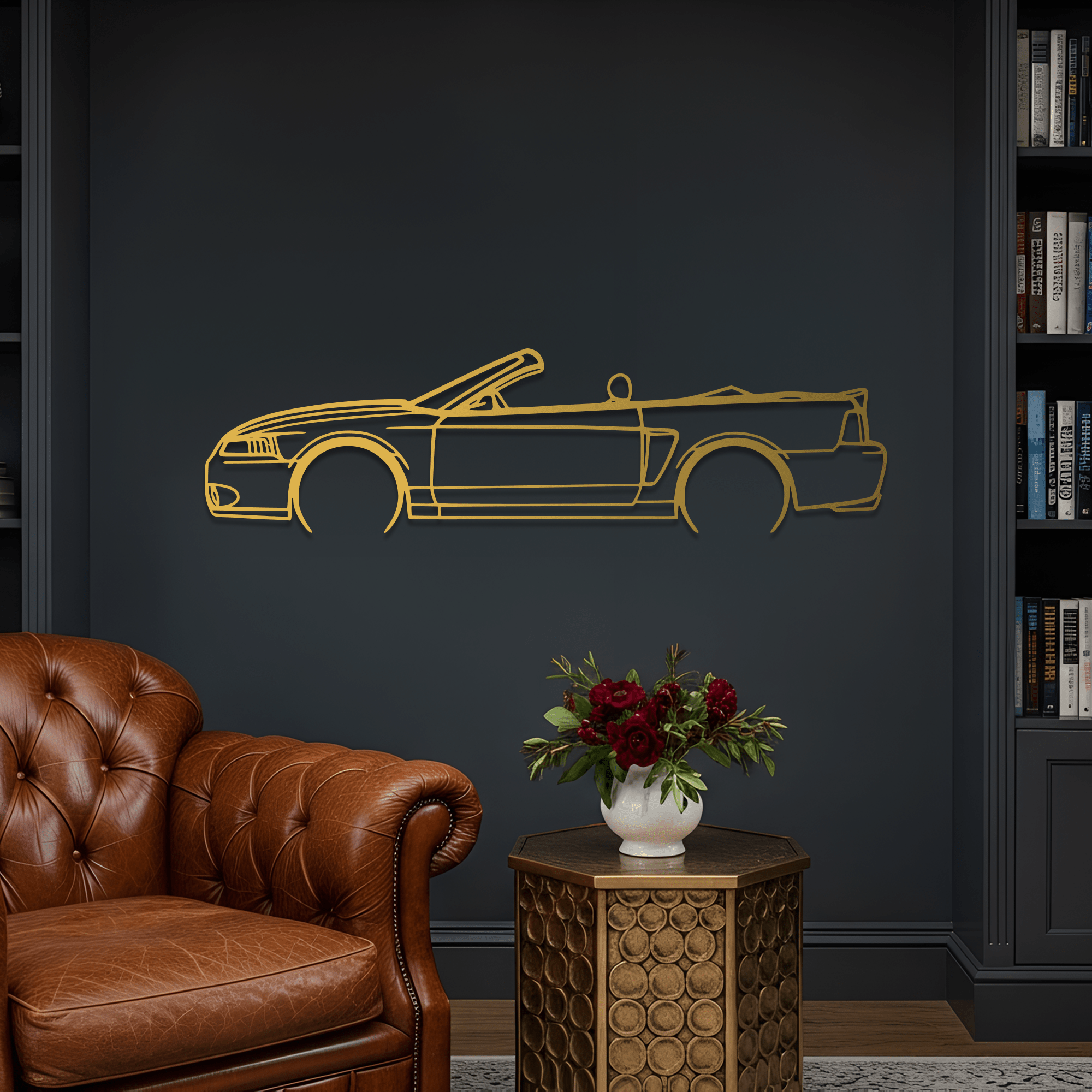 2004 Mustang Cobra Cabrio Metal Wall Art – Ford Silhouette Steel Decor - CikosWallArt