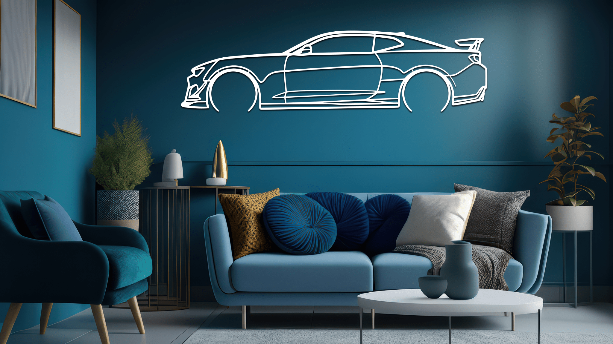 2012 Camaro ZL1 Silhouette Metal Wall Art - CikosWallArt