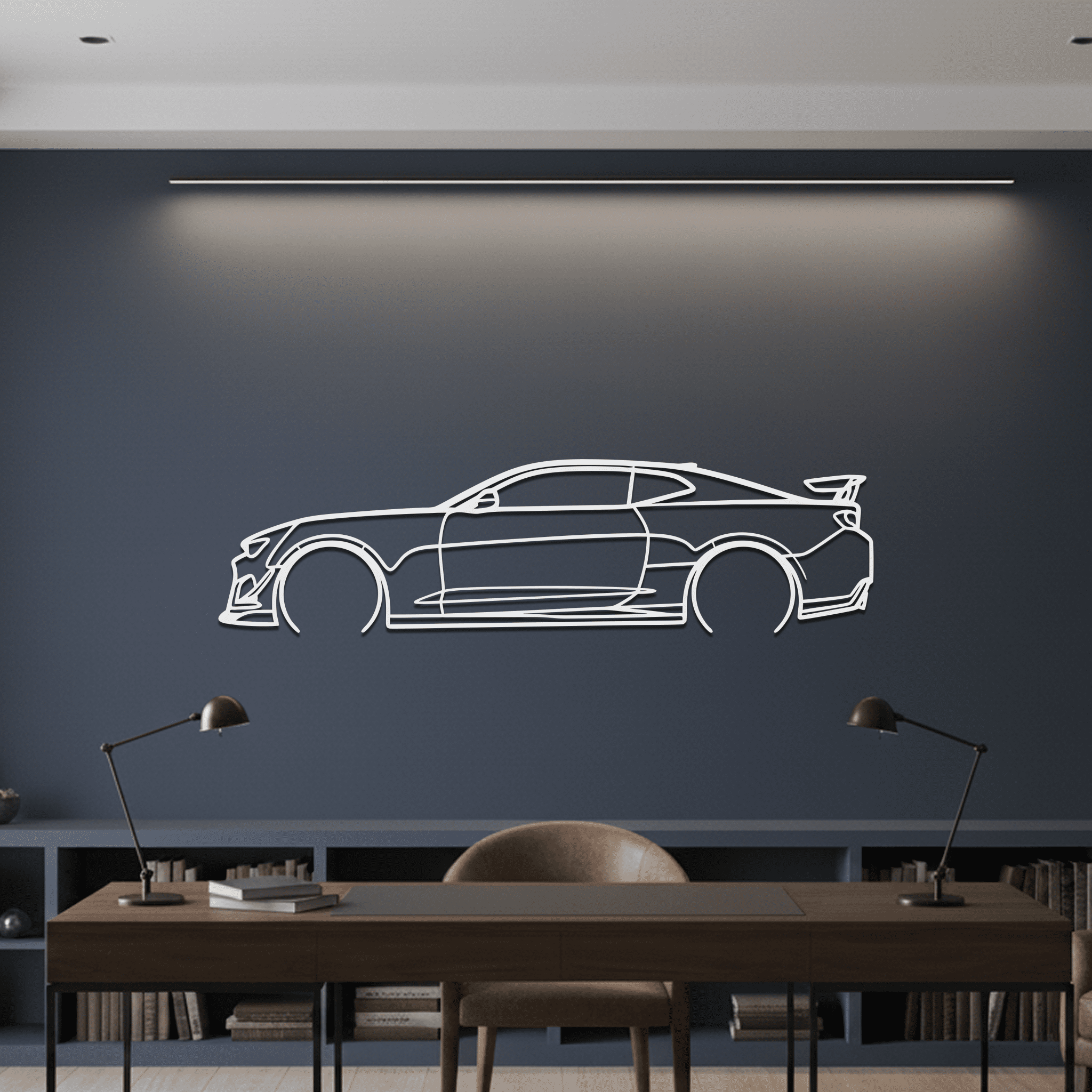 2012 Camaro ZL1 Silhouette Metal Wall Art - CikosWallArt