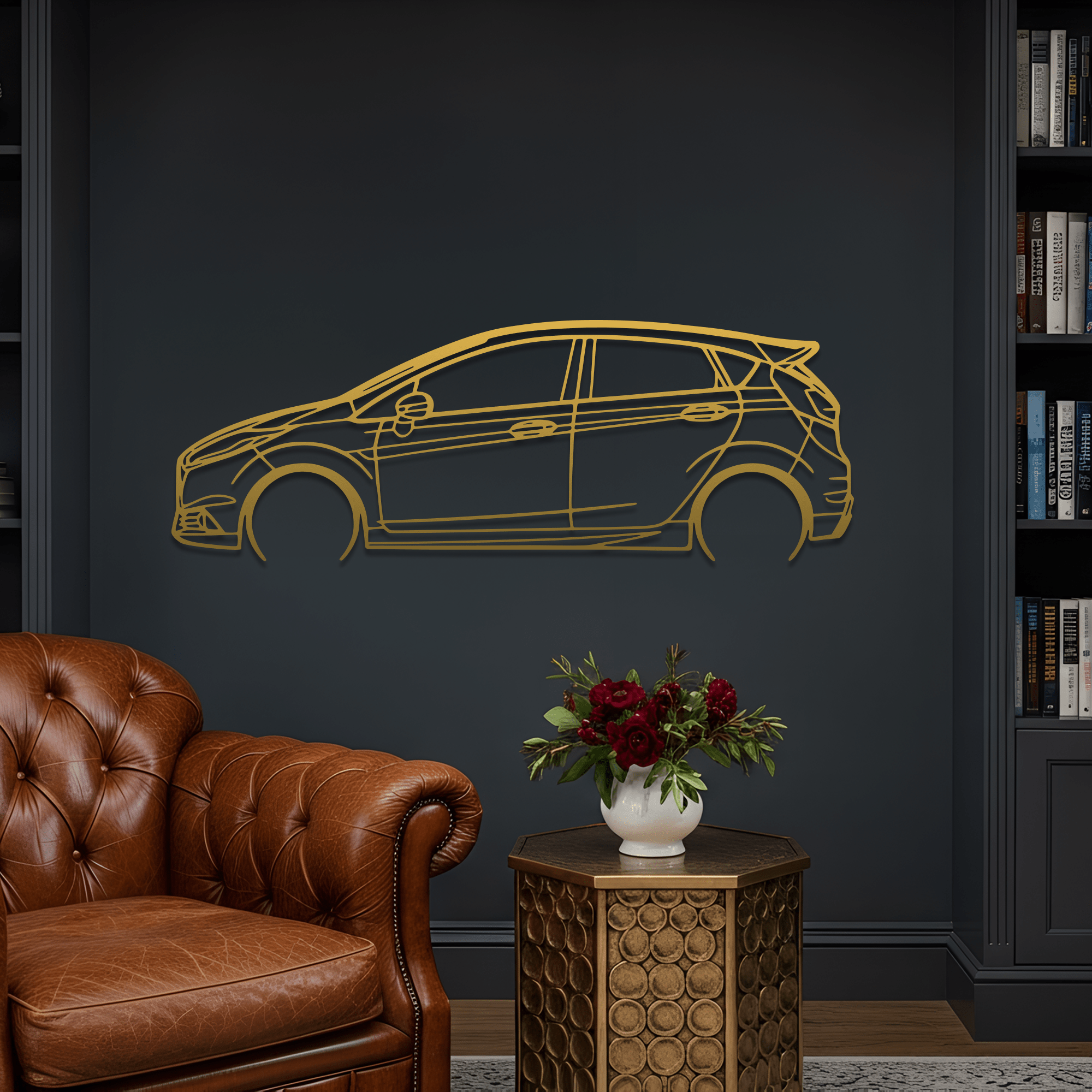 2017 Fiesta ST Metal Wall Art – Ford Silhouette Steel Decor - CikosWallArt