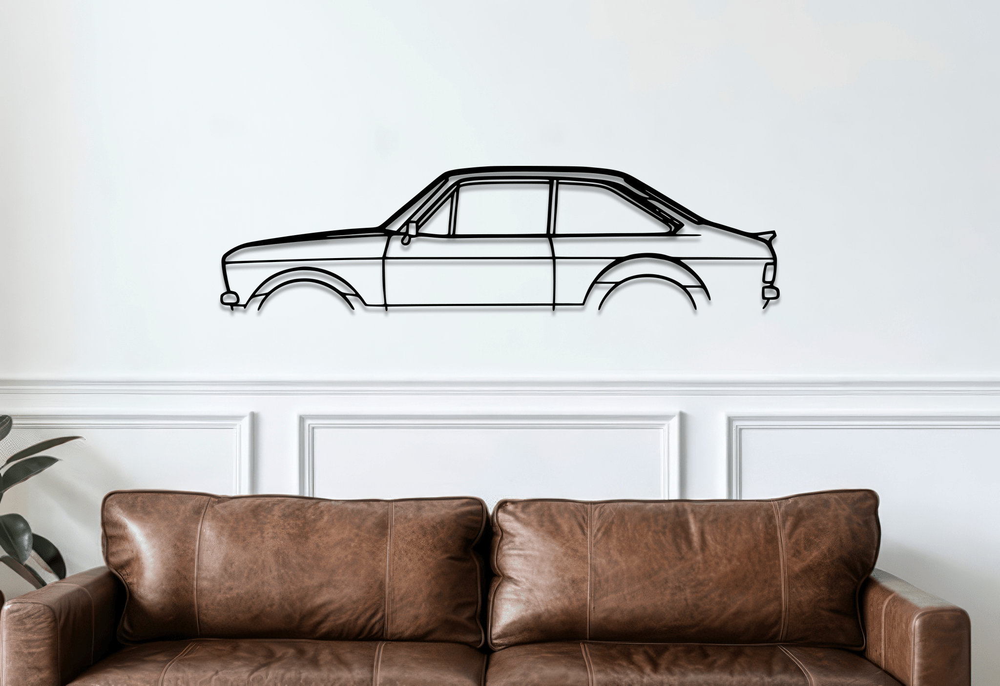 2021 Escort MK2 Metal Wall Art – Ford Silhouette Steel Decor - CikosWallArt