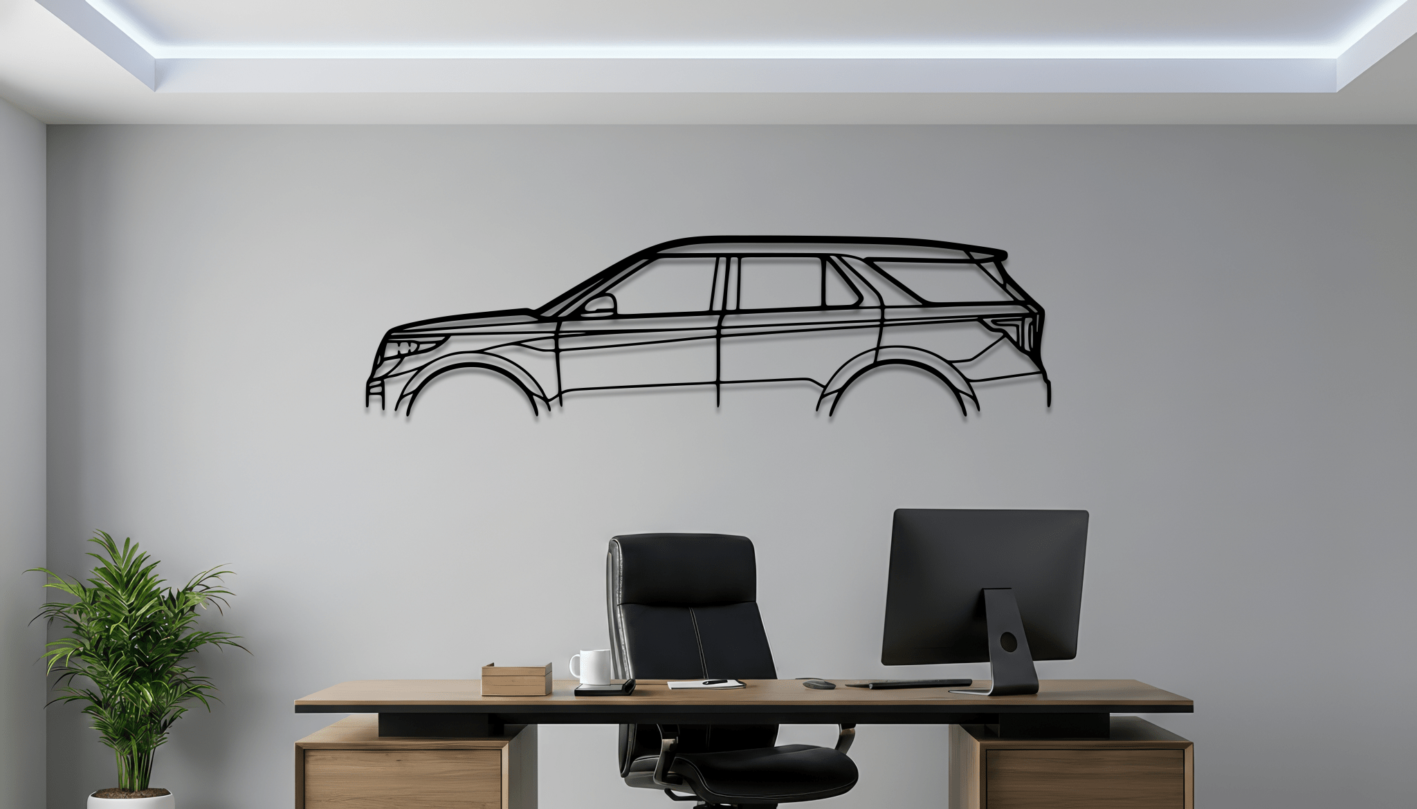 2022 Explorer Metal Wall Art – Ford Silhouette Steel Decor - CikosWallArt