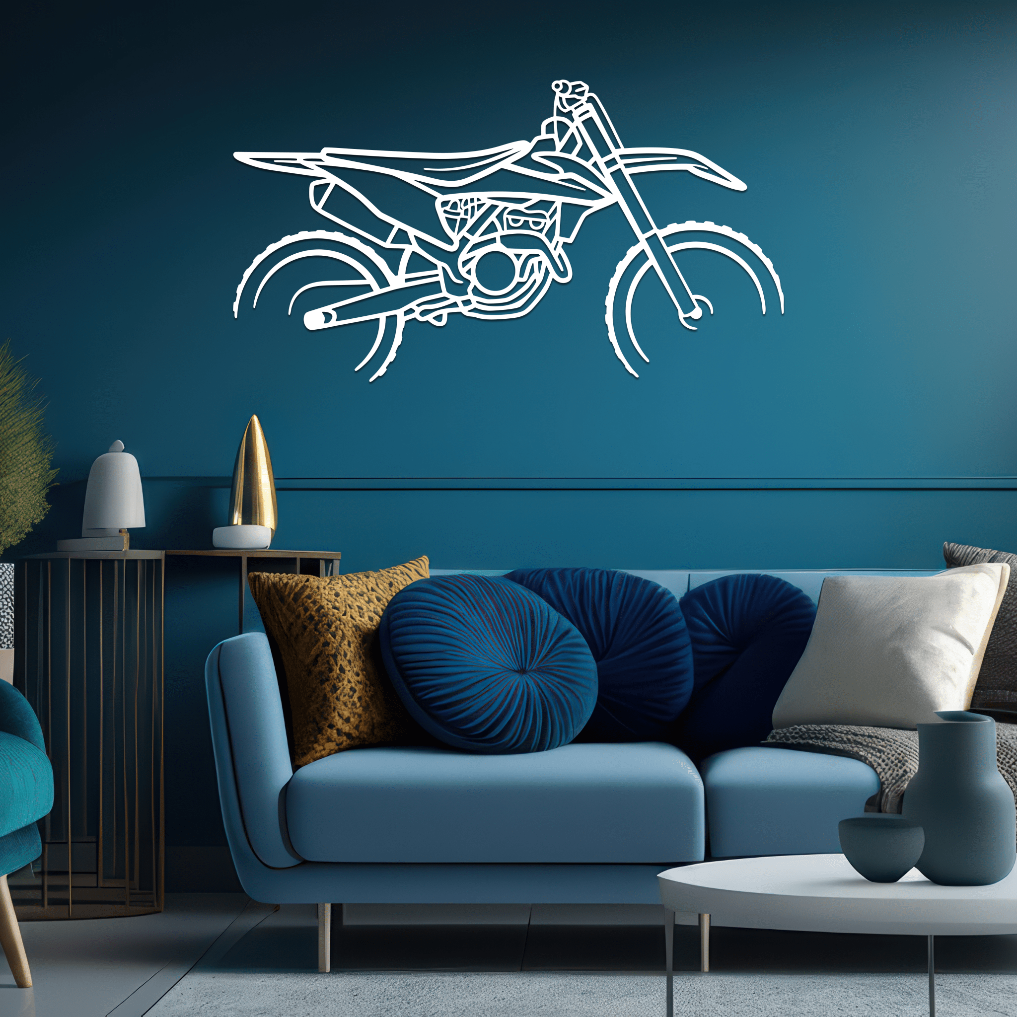 250 SX - F Silhouette Metal Wall Art - CikosWallArt