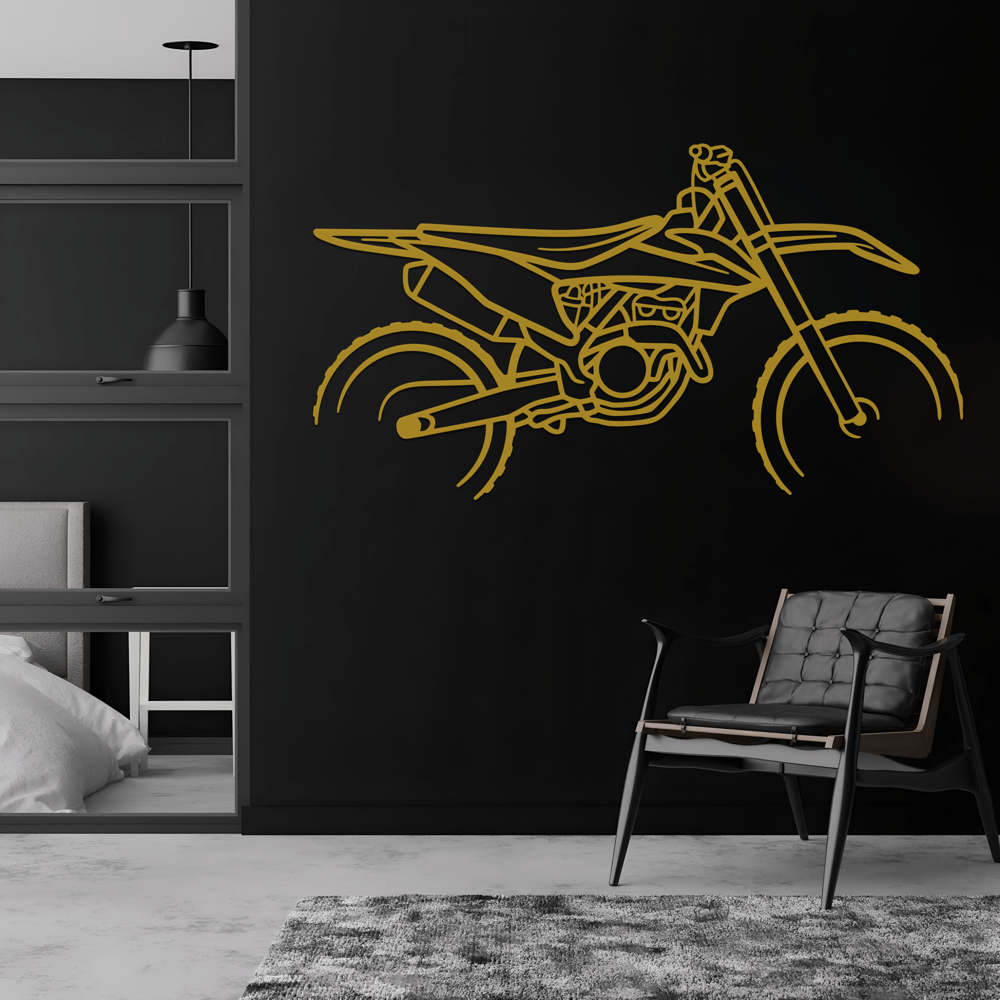 250 SX - F Silhouette Metal Wall Art - CikosWallArt
