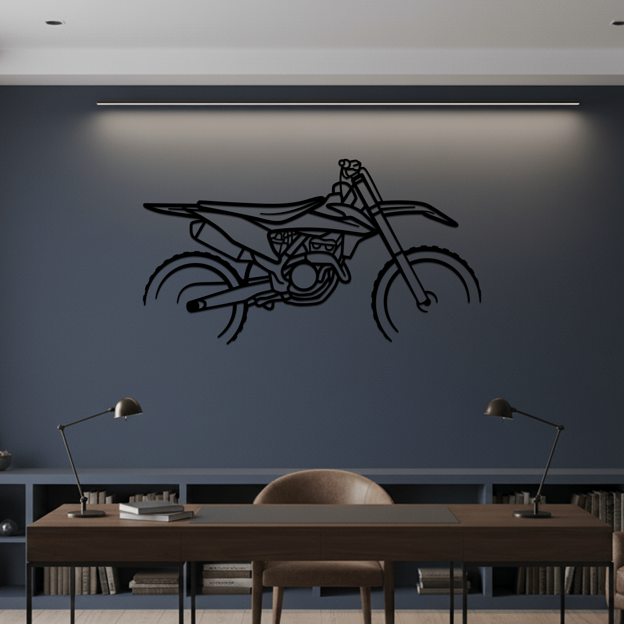 250 SX - F Silhouette Metal Wall Art - CikosWallArt