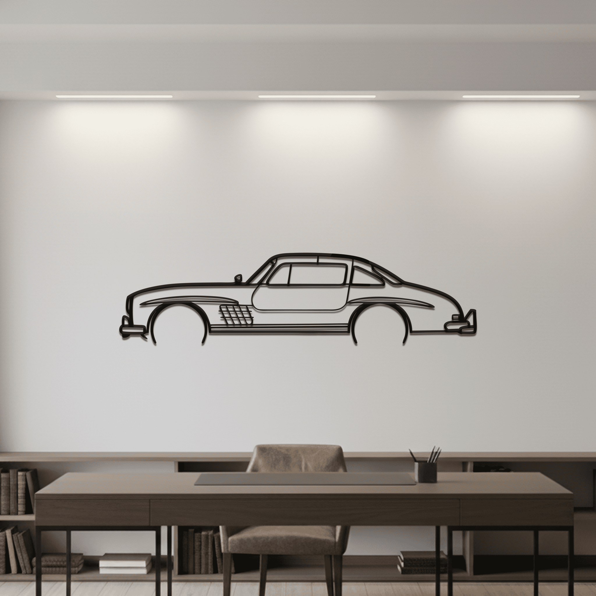 300 SL Silhouette Metal Wall Art - CikosWallArt