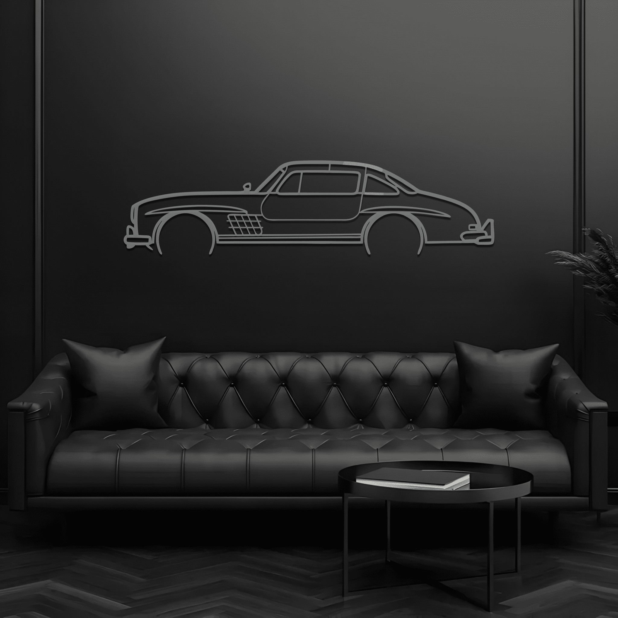 300 SL Silhouette Metal Wall Art - CikosWallArt