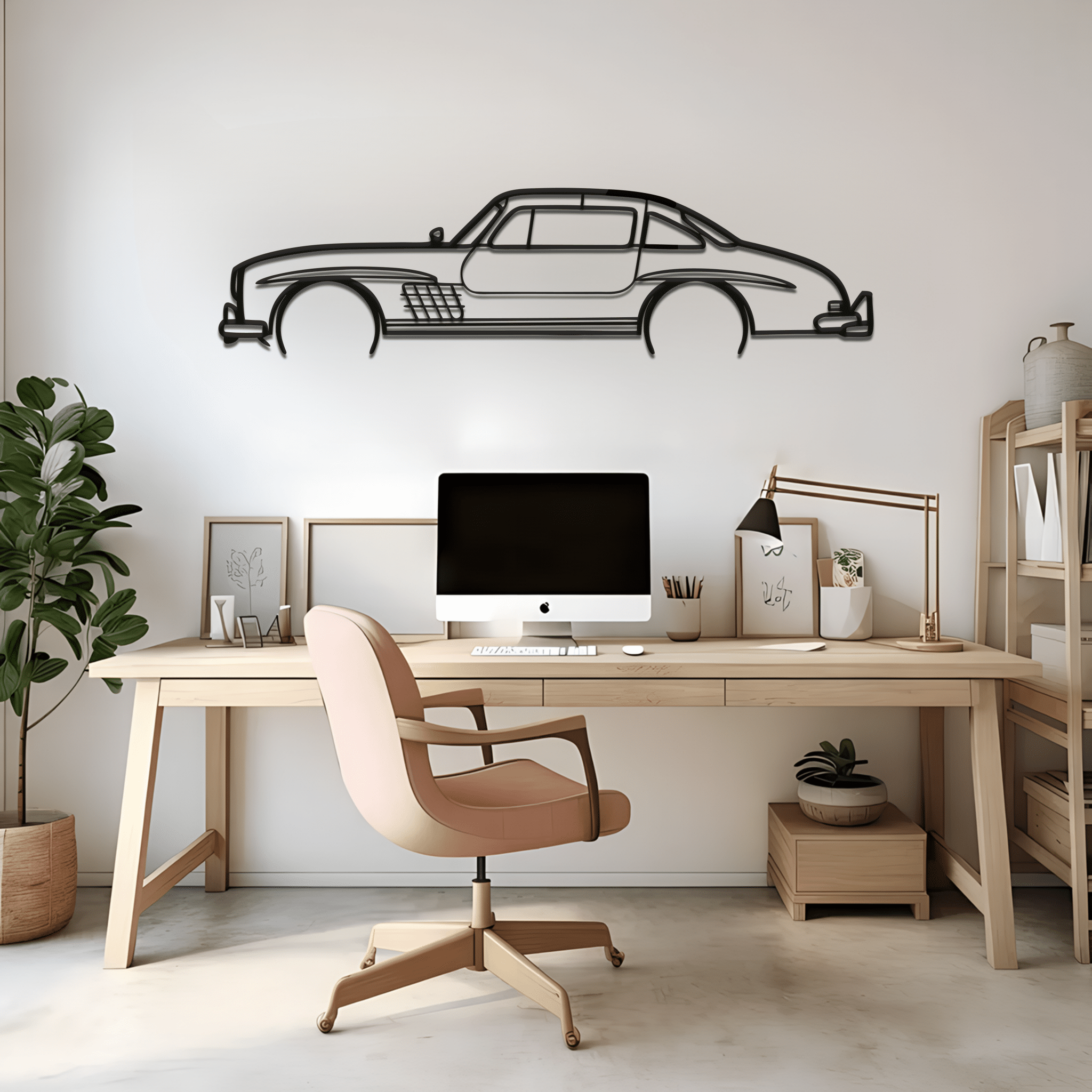 300 SL Silhouette Metal Wall Art - CikosWallArt