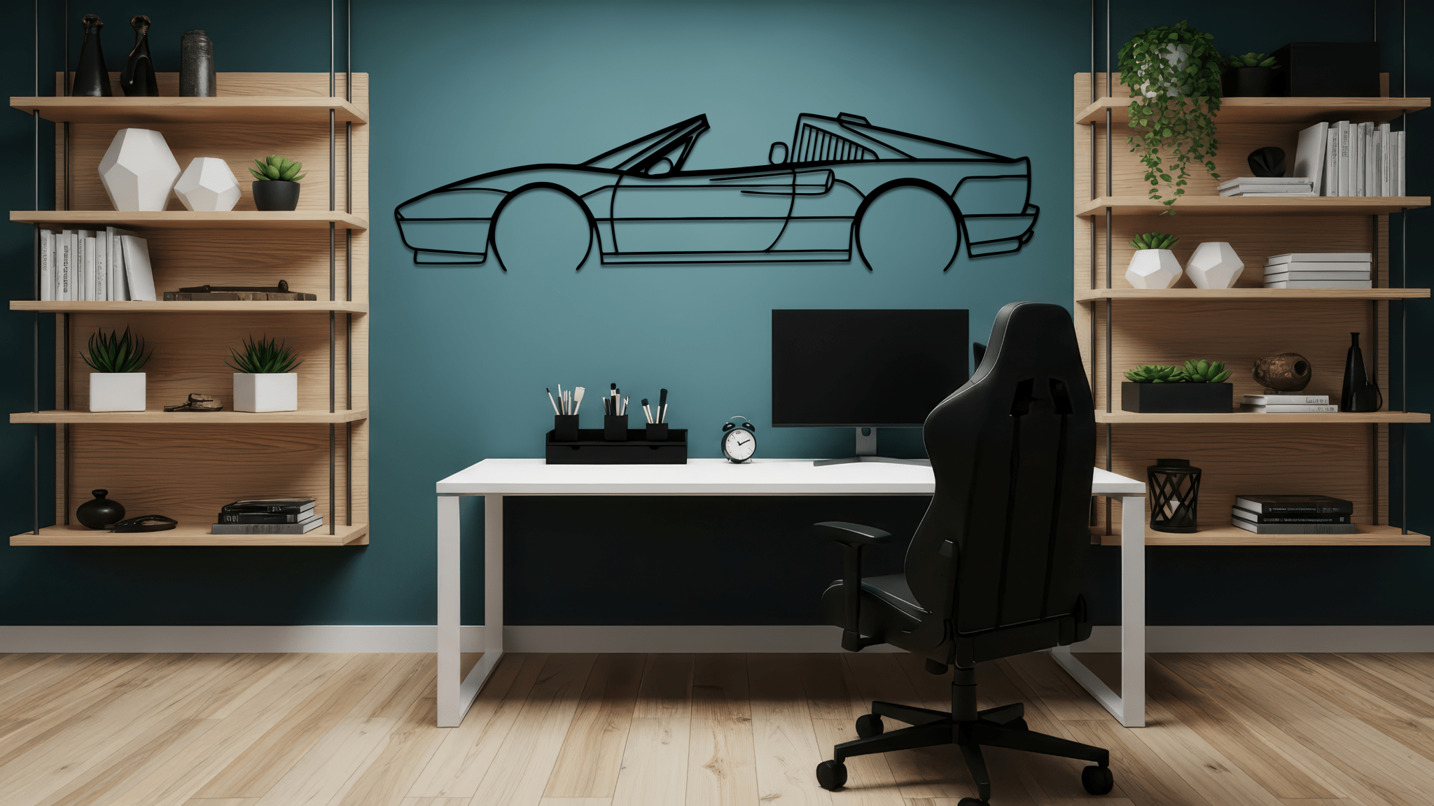 328 GTS Silhouette Metal Wall Art - CikosWallArt