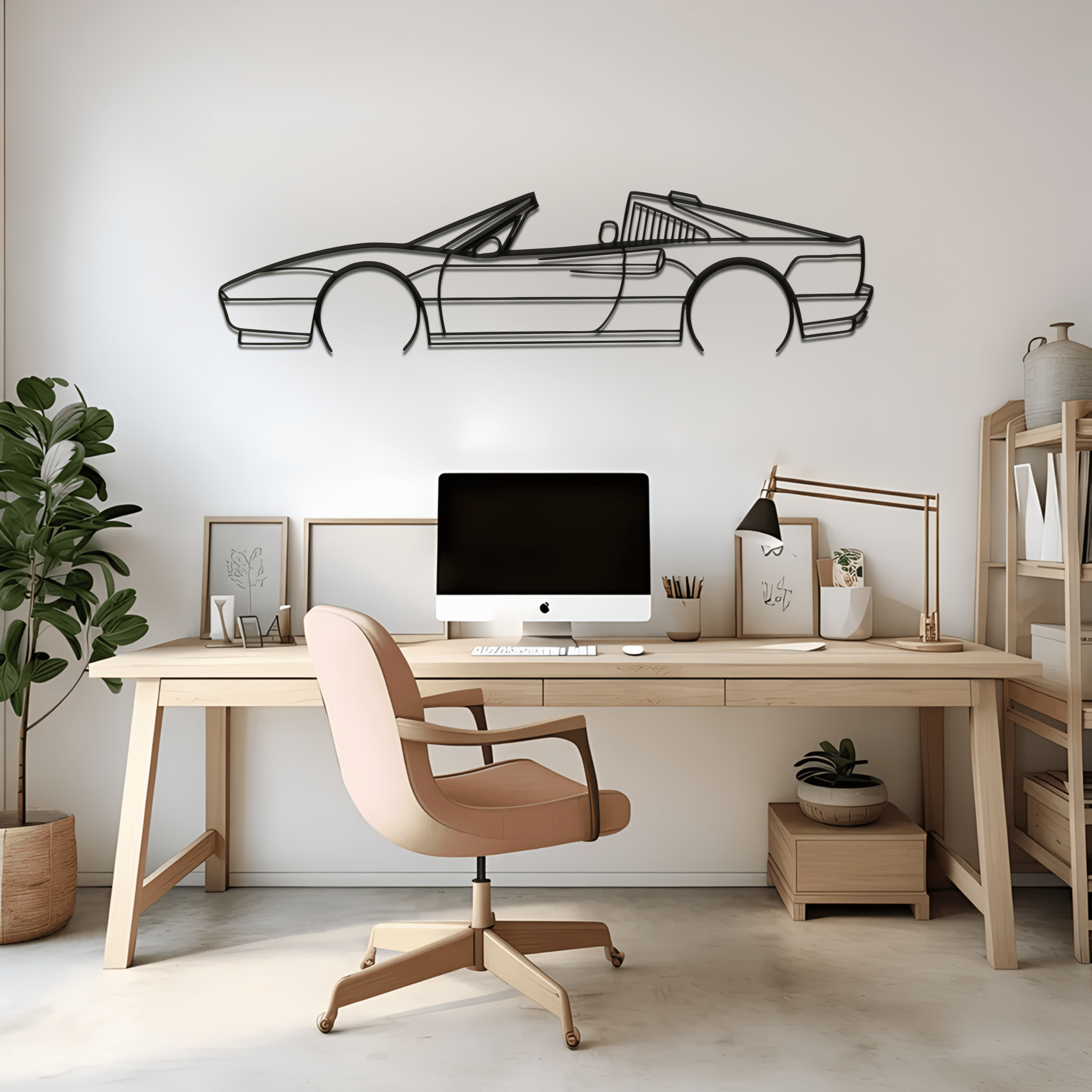 328 GTS Silhouette Metal Wall Art - CikosWallArt