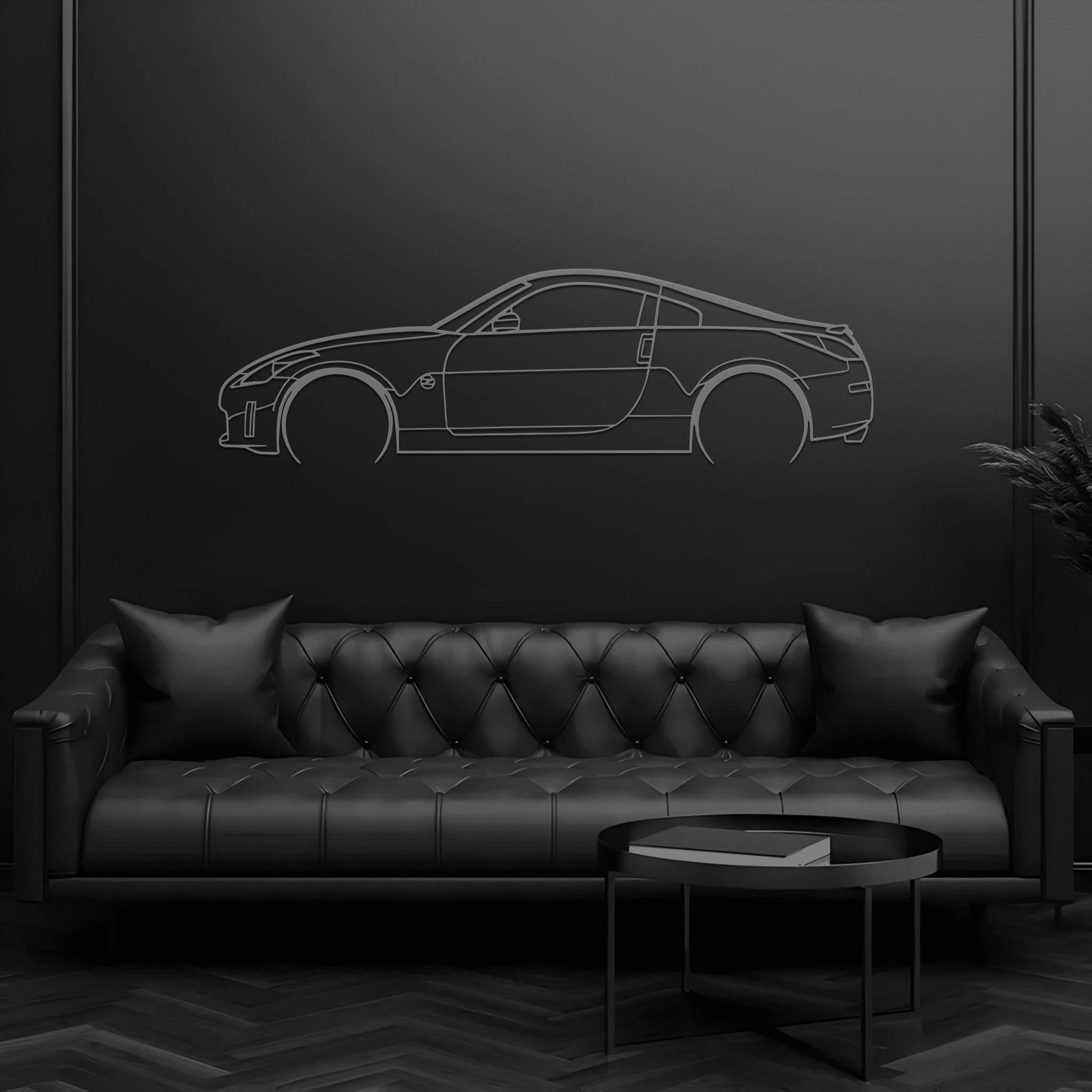 350Z Silhouette Metal Wall Art - CikosWallArt