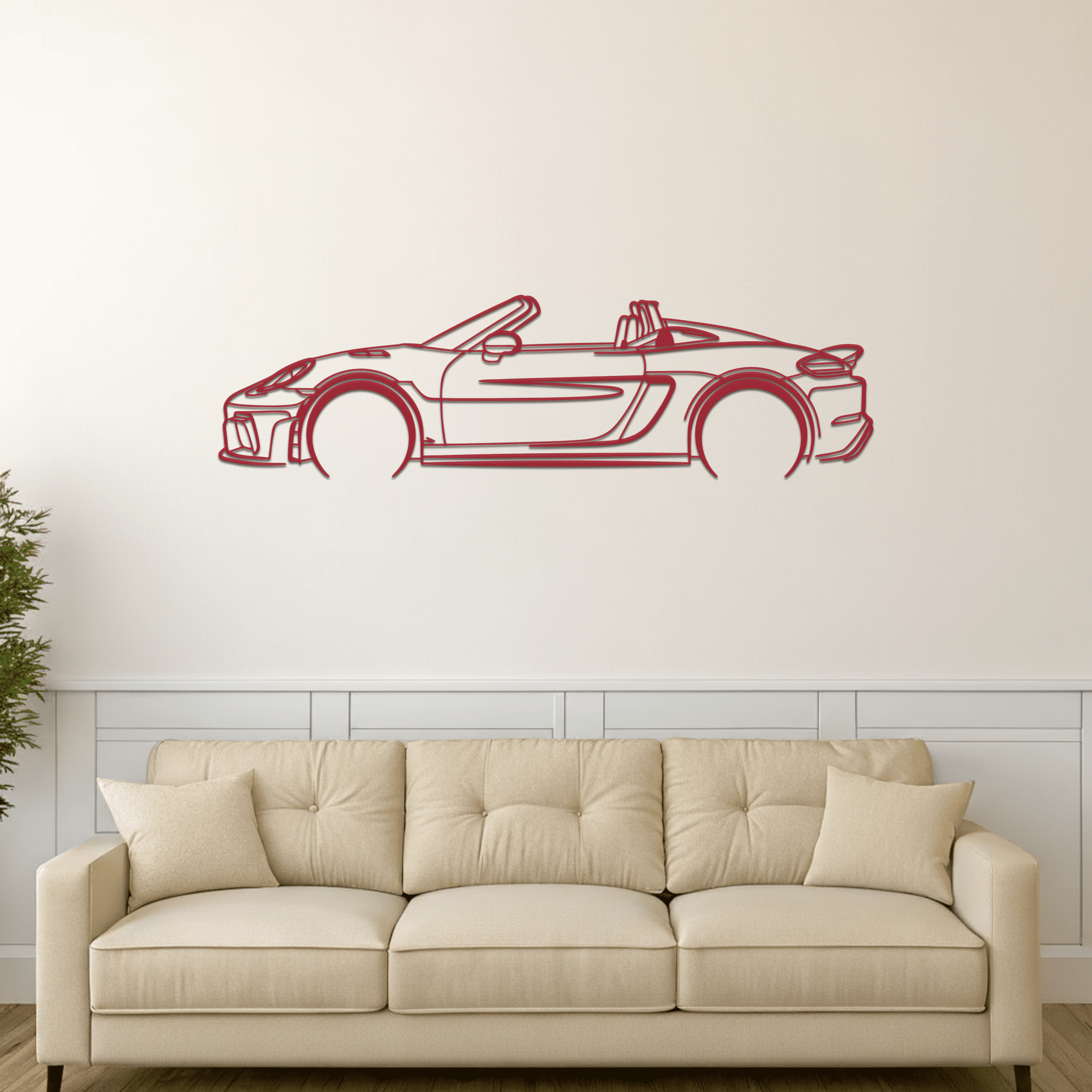 718 Spyder RS Silhouette Metal Wall Art - CikosWallArt