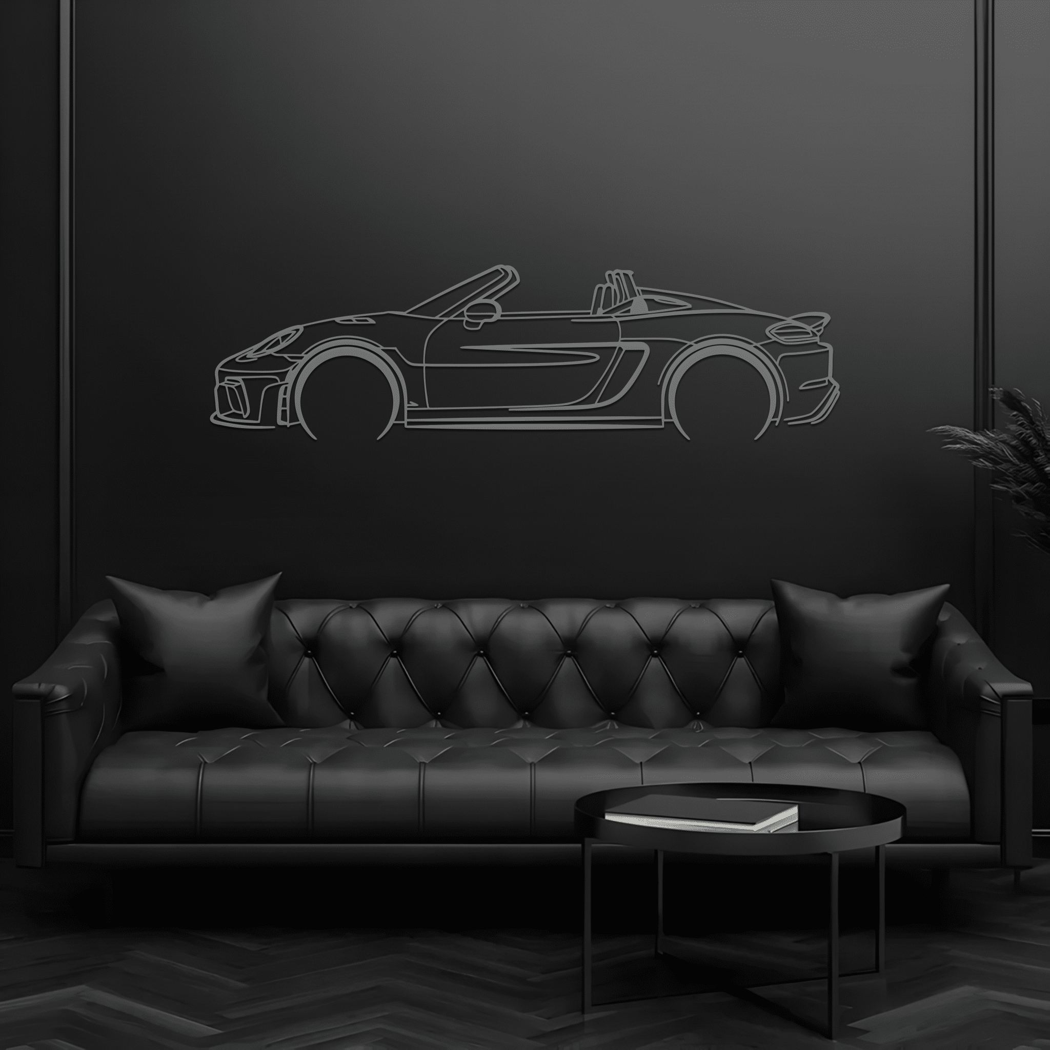 718 Spyder RS Silhouette Metal Wall Art - CikosWallArt