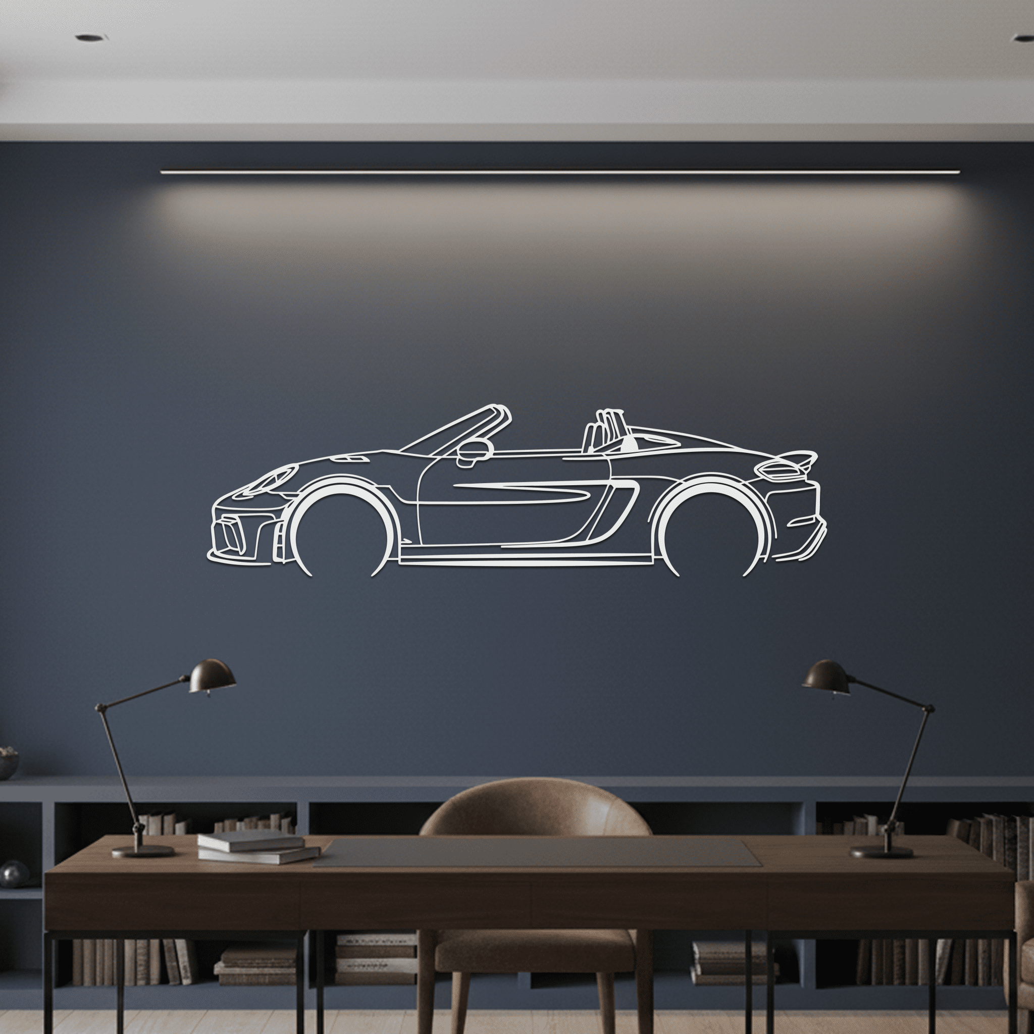 718 Spyder RS Silhouette Metal Wall Art - CikosWallArt