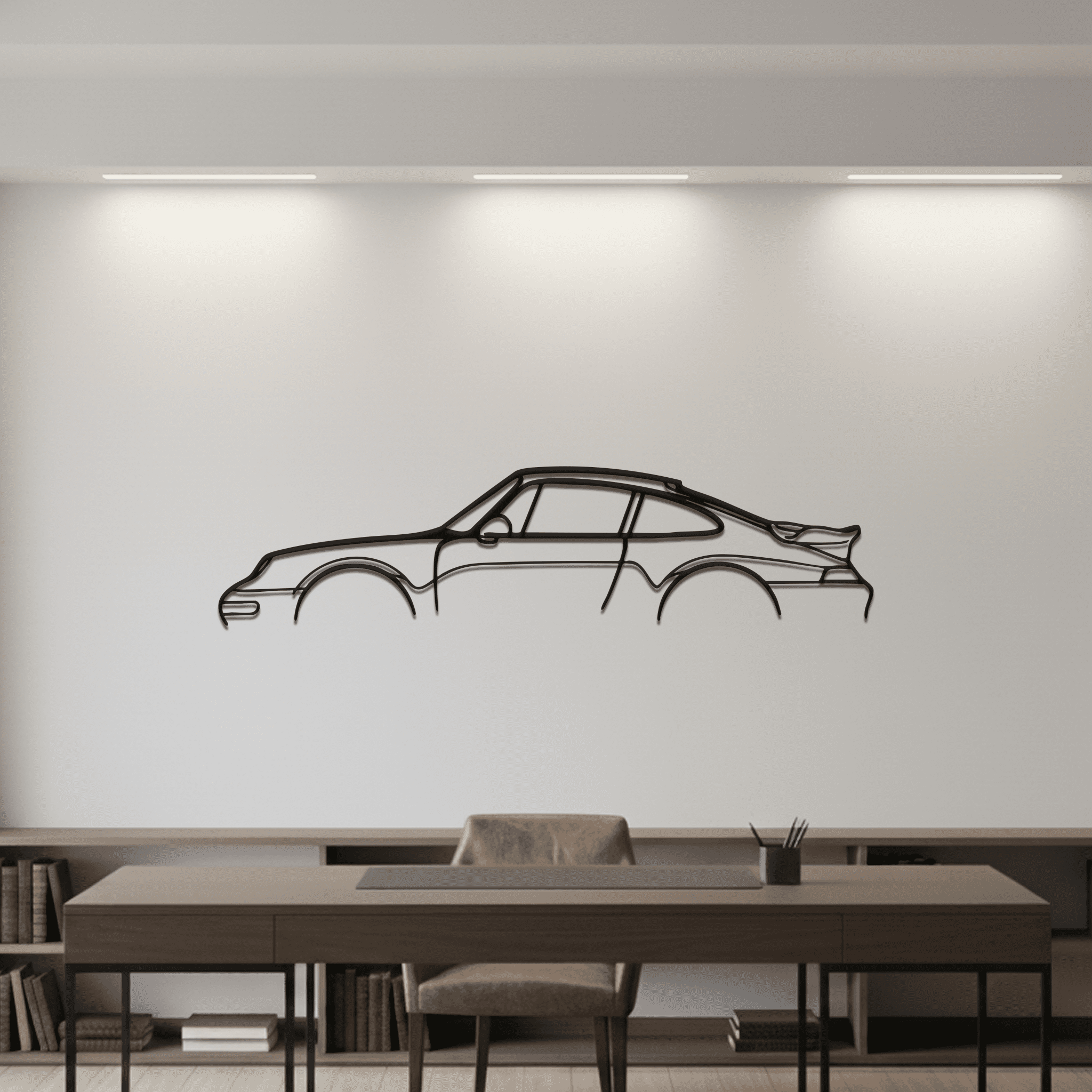 933 Turbo Silhouette Metal Wall Art - CikosWallArt