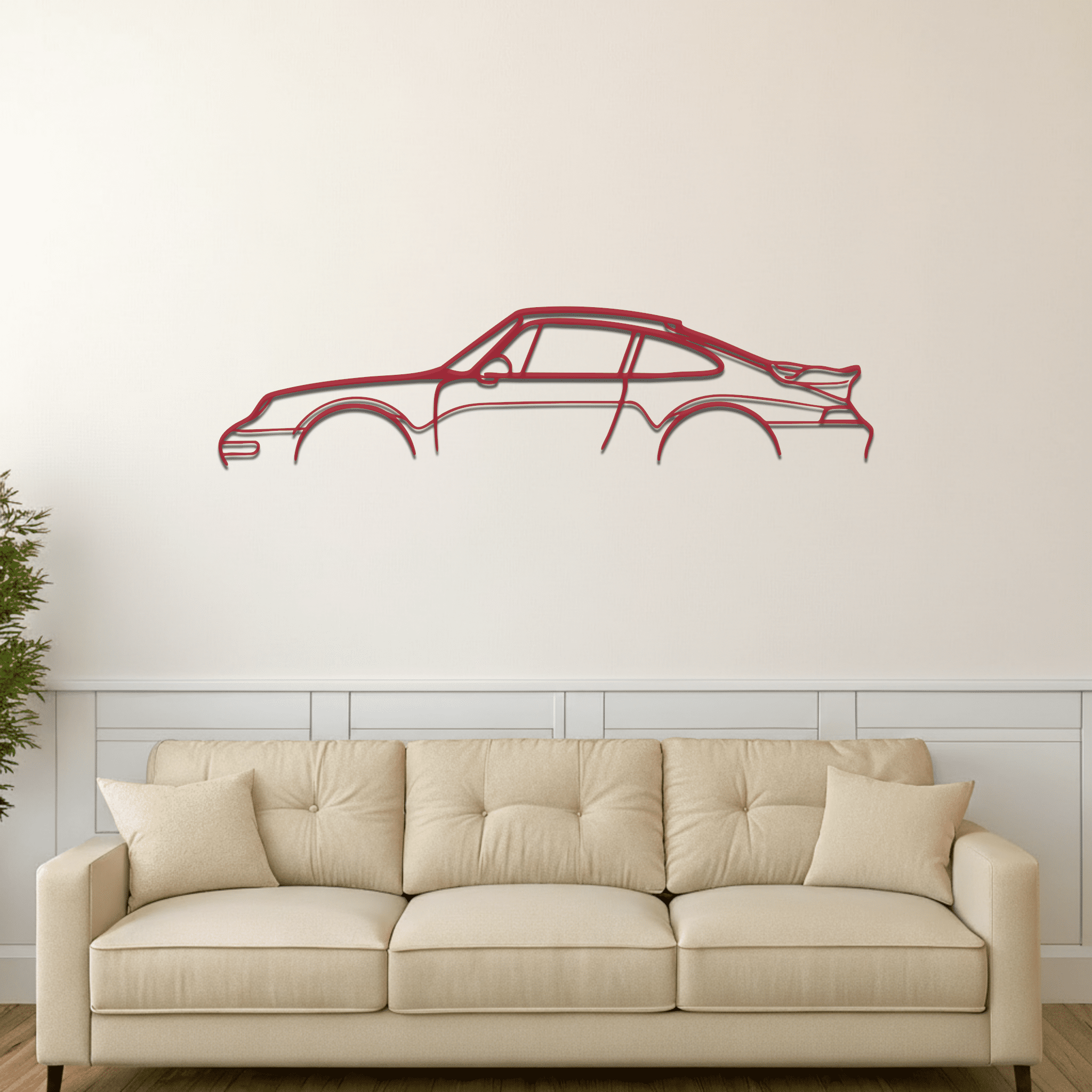 933 Turbo Silhouette Metal Wall Art - CikosWallArt