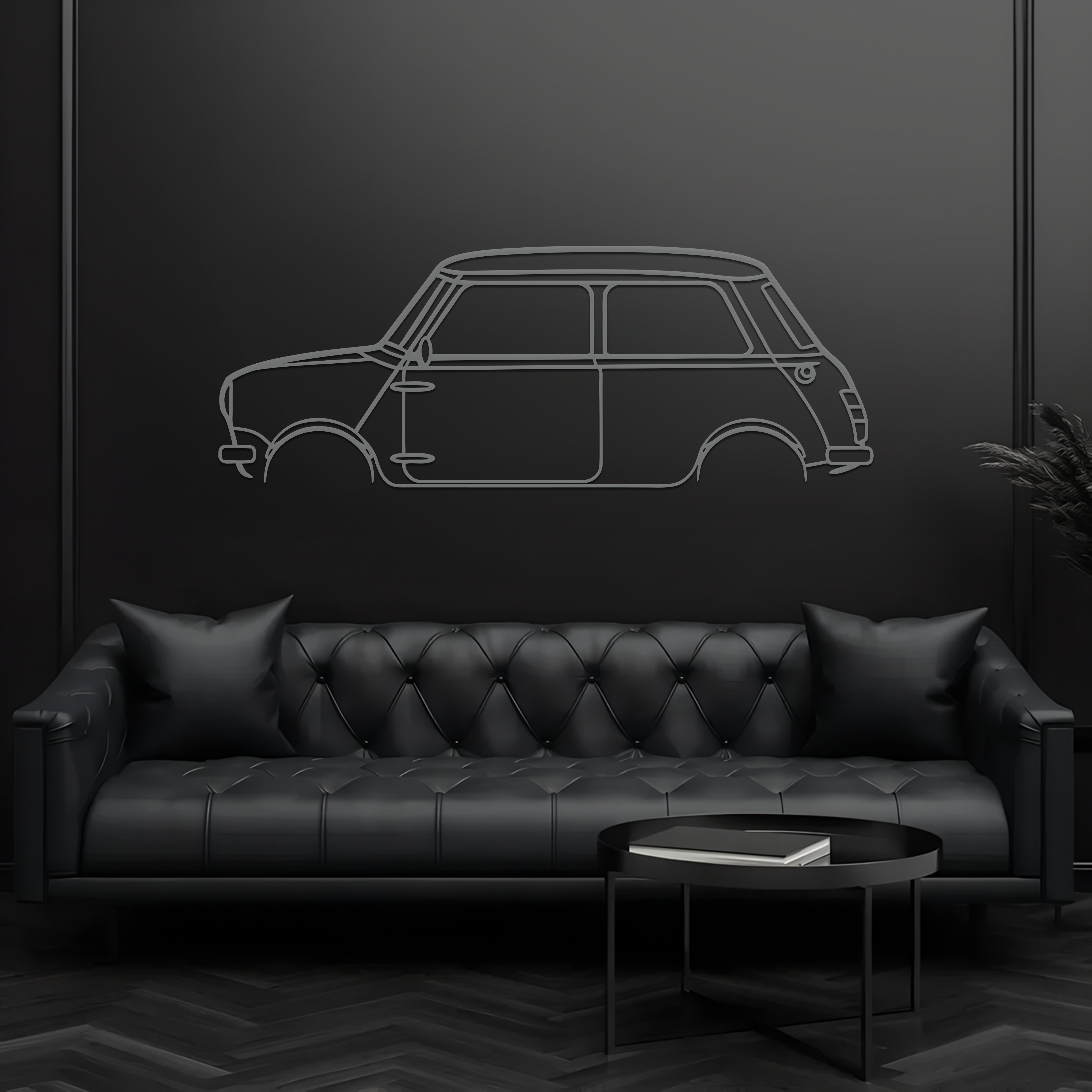 Mini Cooper Classic Metal Wall Art – Iconic British Silhouette Decor