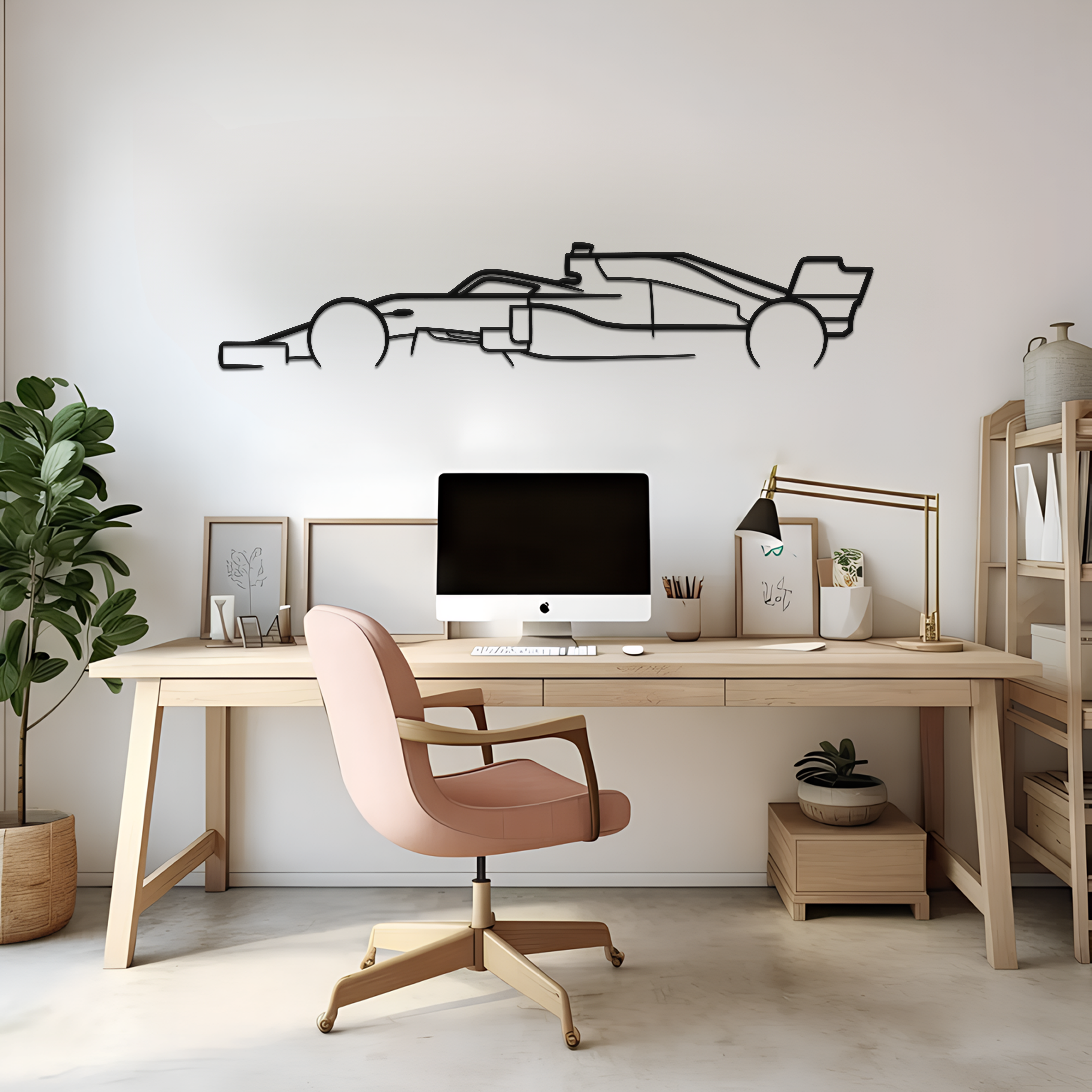 F1 Classic Silhouette Metal Wall Art