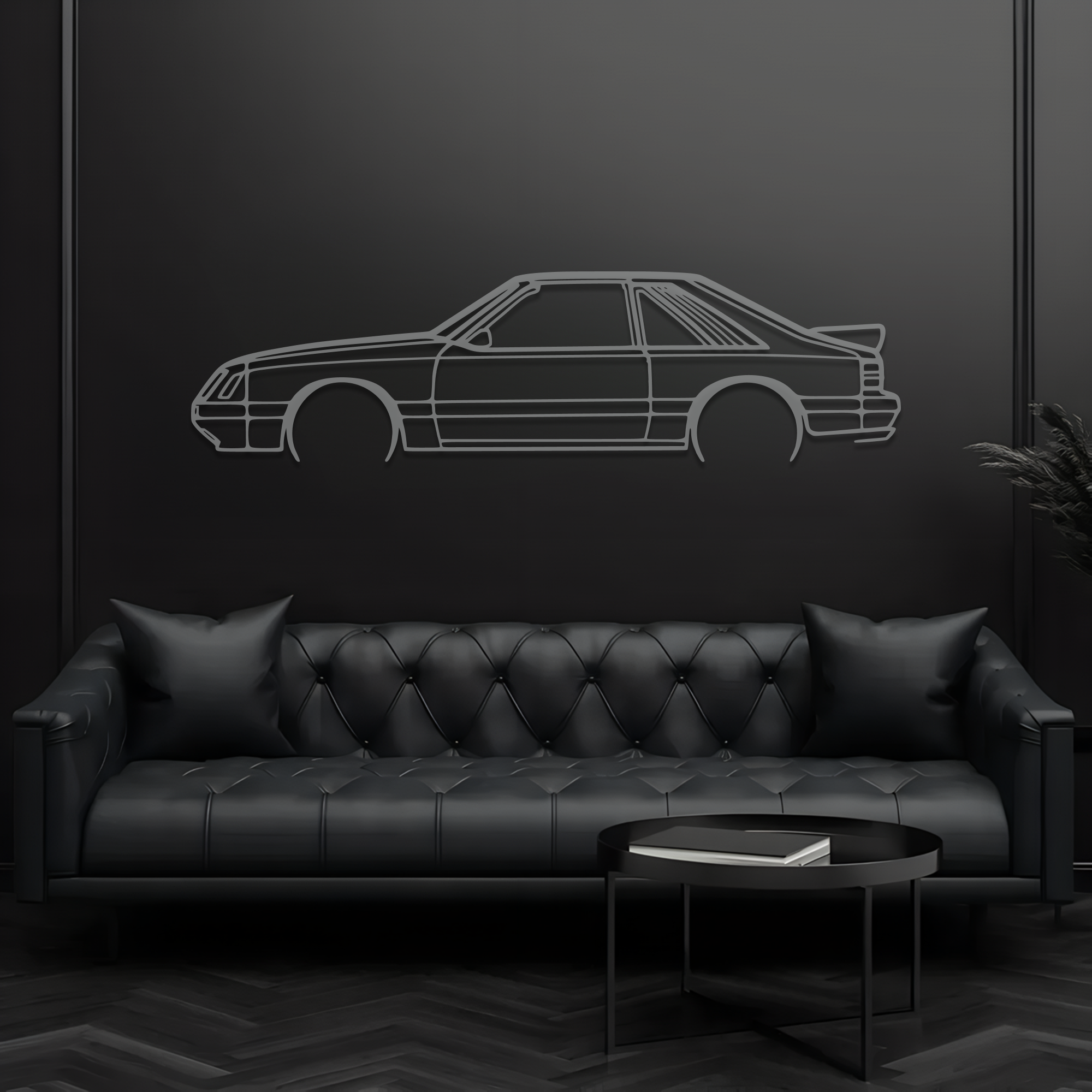 1985 Mustang GT Metal Wall Art – Ford Silhouette Steel Decor CikosWallArt