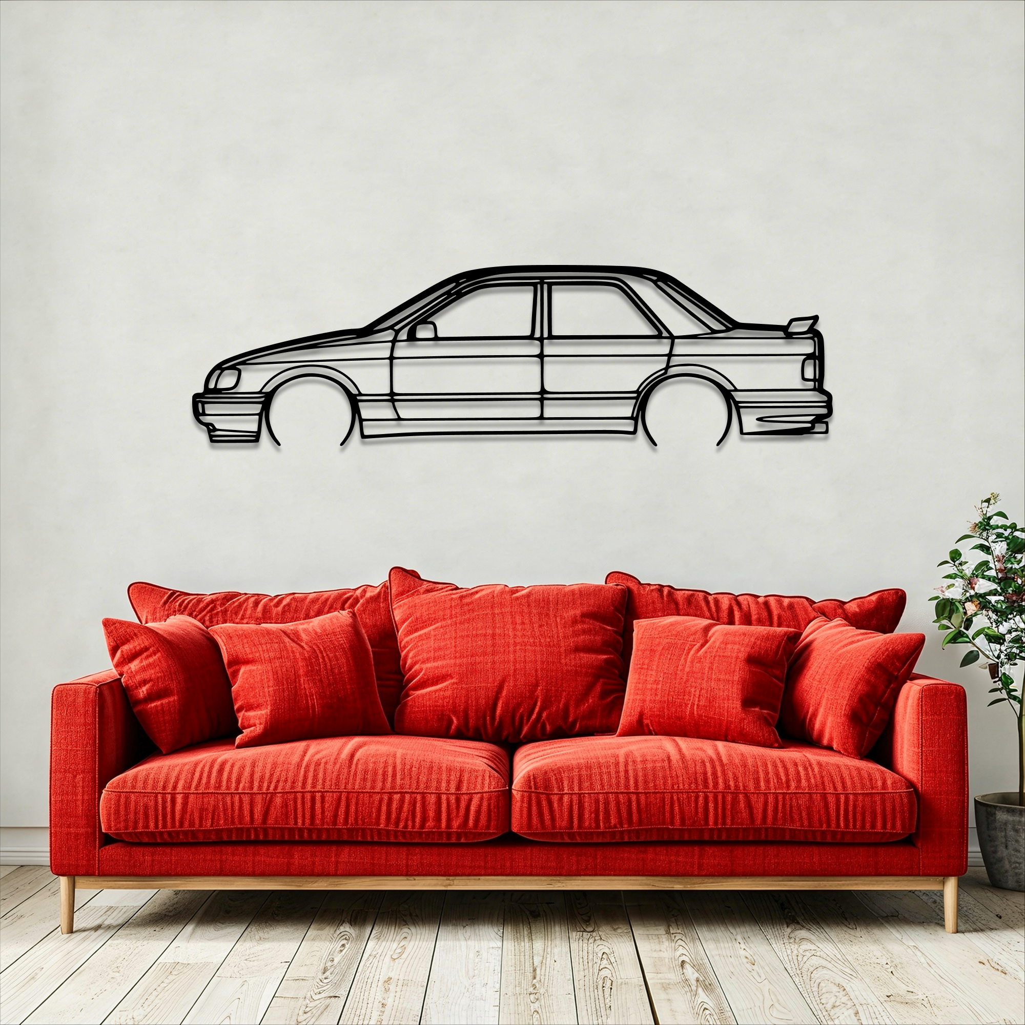 1989 Sierra RS Metal Wall Art – Ford Silhouette Steel Decor CikosWallArt