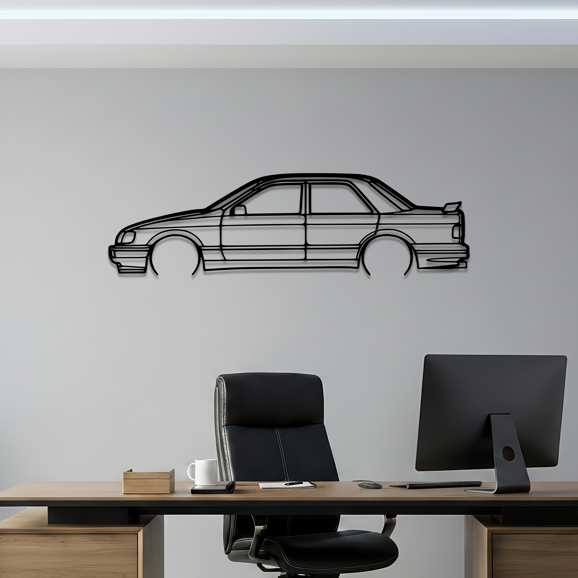 1989 Sierra RS Metal Wall Art – Ford Silhouette Steel Decor CikosWallArt