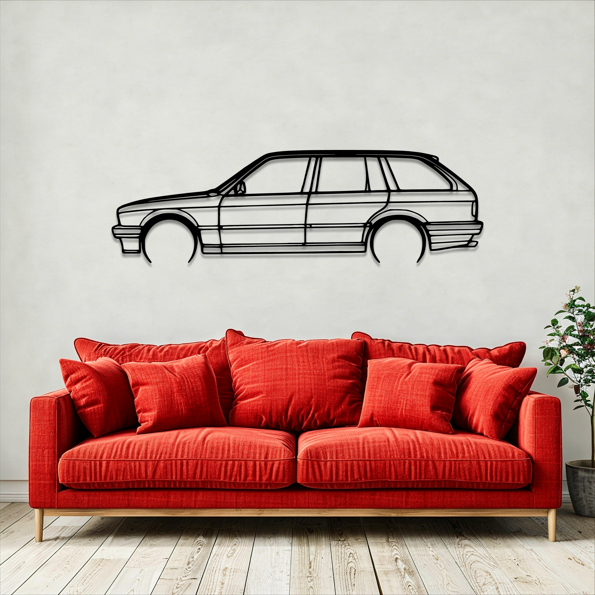 E30 Wagon Metal Wall Art – BMW Silhouette Steel Decor CikosWallArt