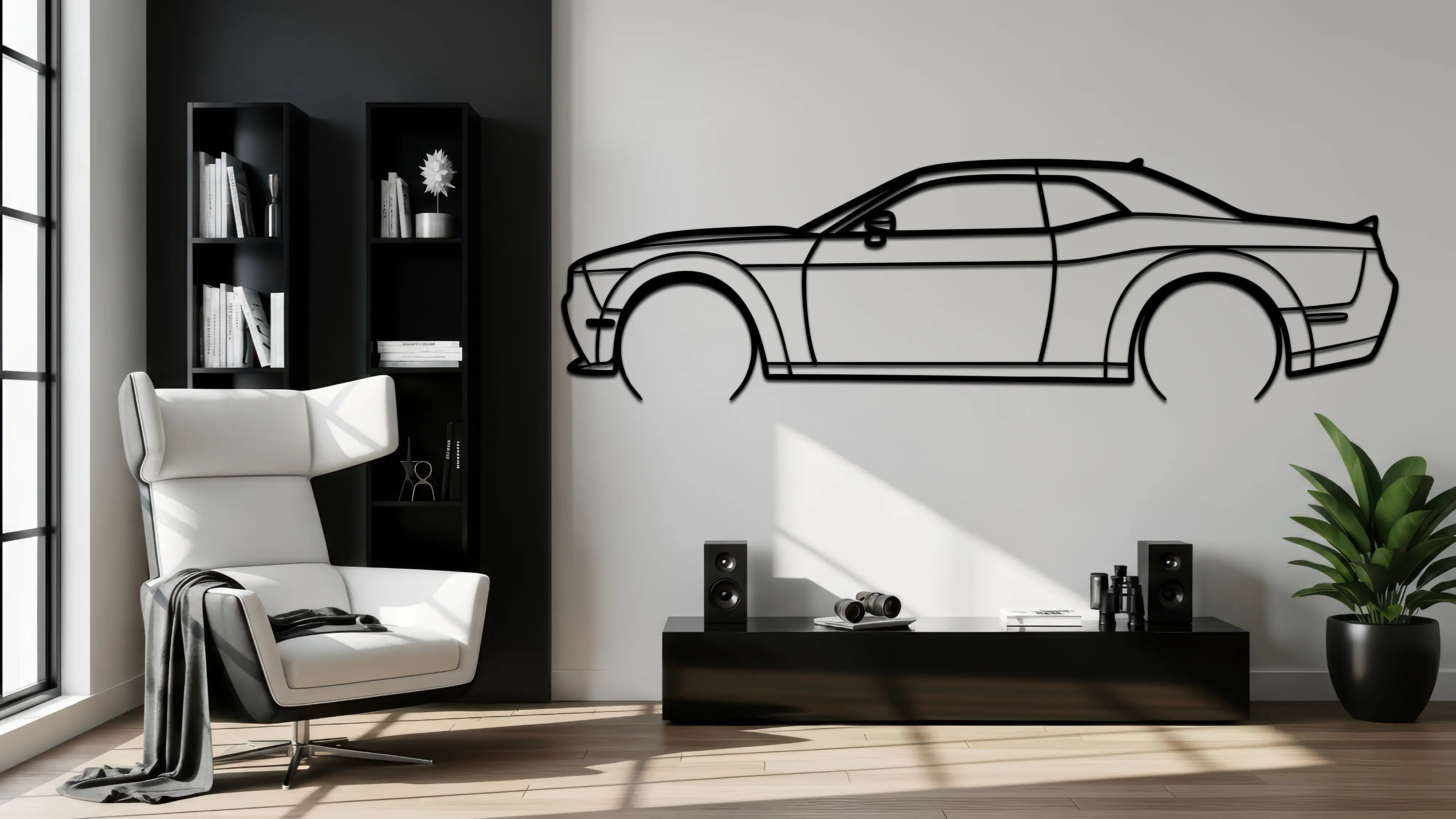 2021 Challenger Scat Pack Silhouette Metal Wall Art CikosWallArt