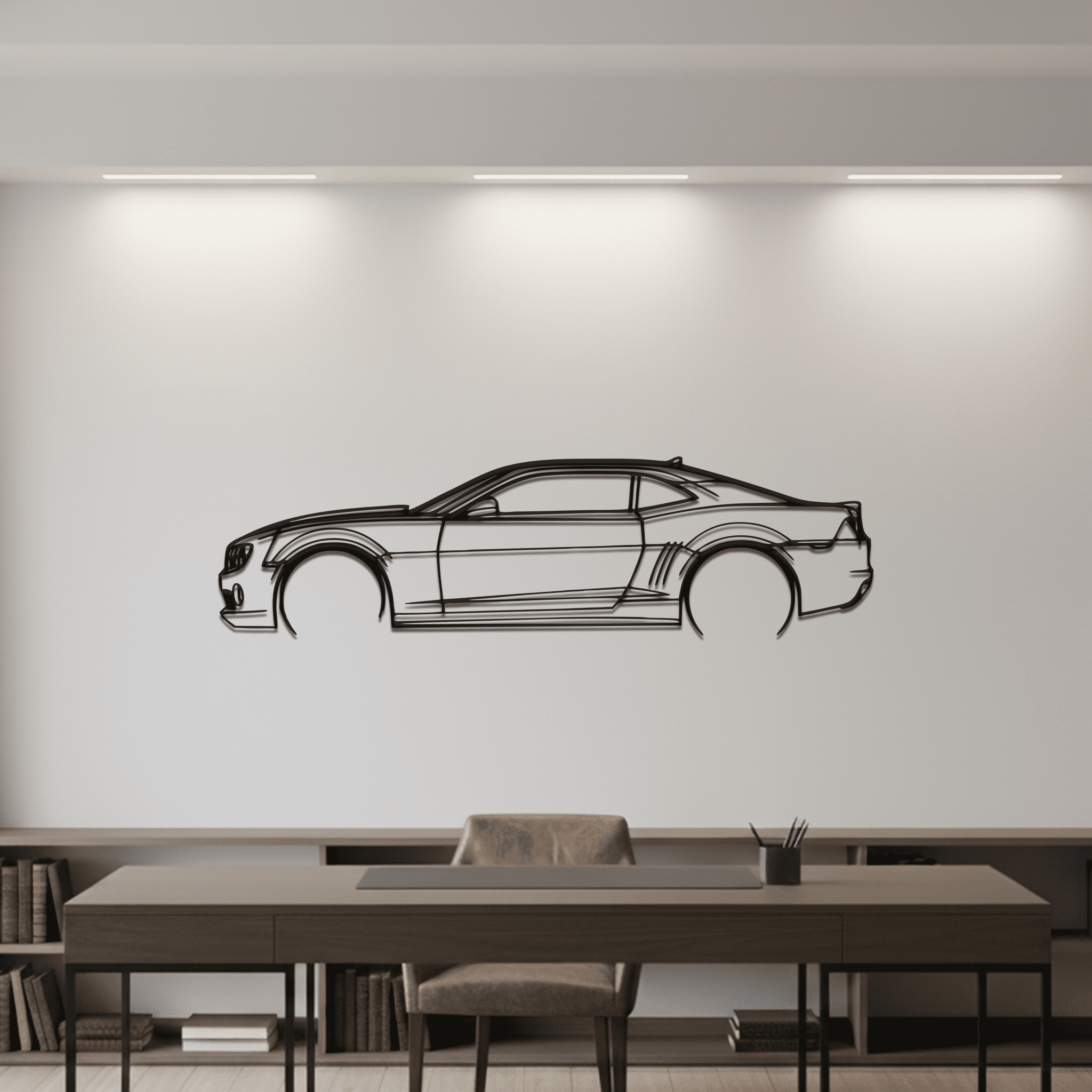 Camaro SS Silhouette Metal Wall Art - CikosWallArt