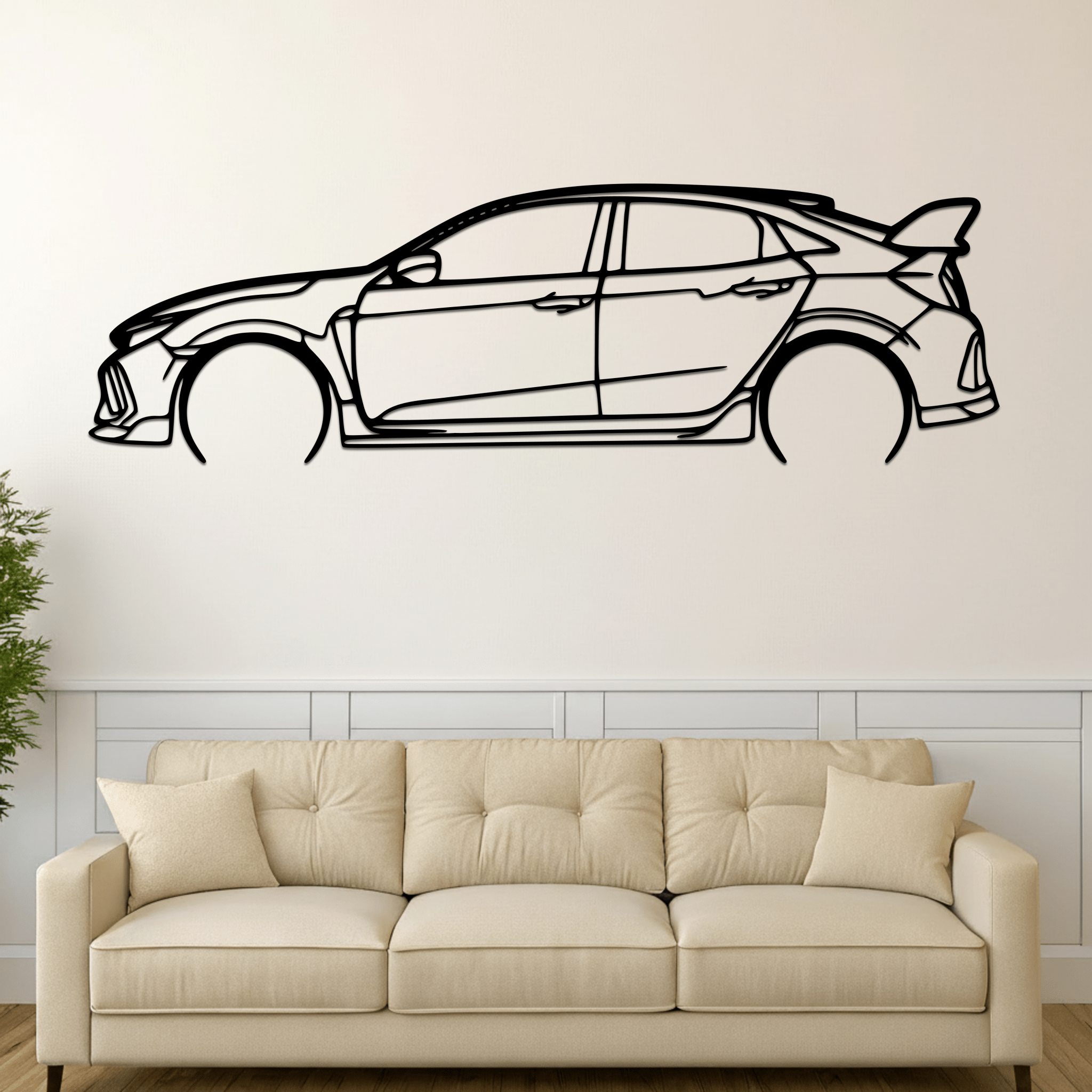 Civic Type R FK8 Metal Wall Art - CikosWallArt