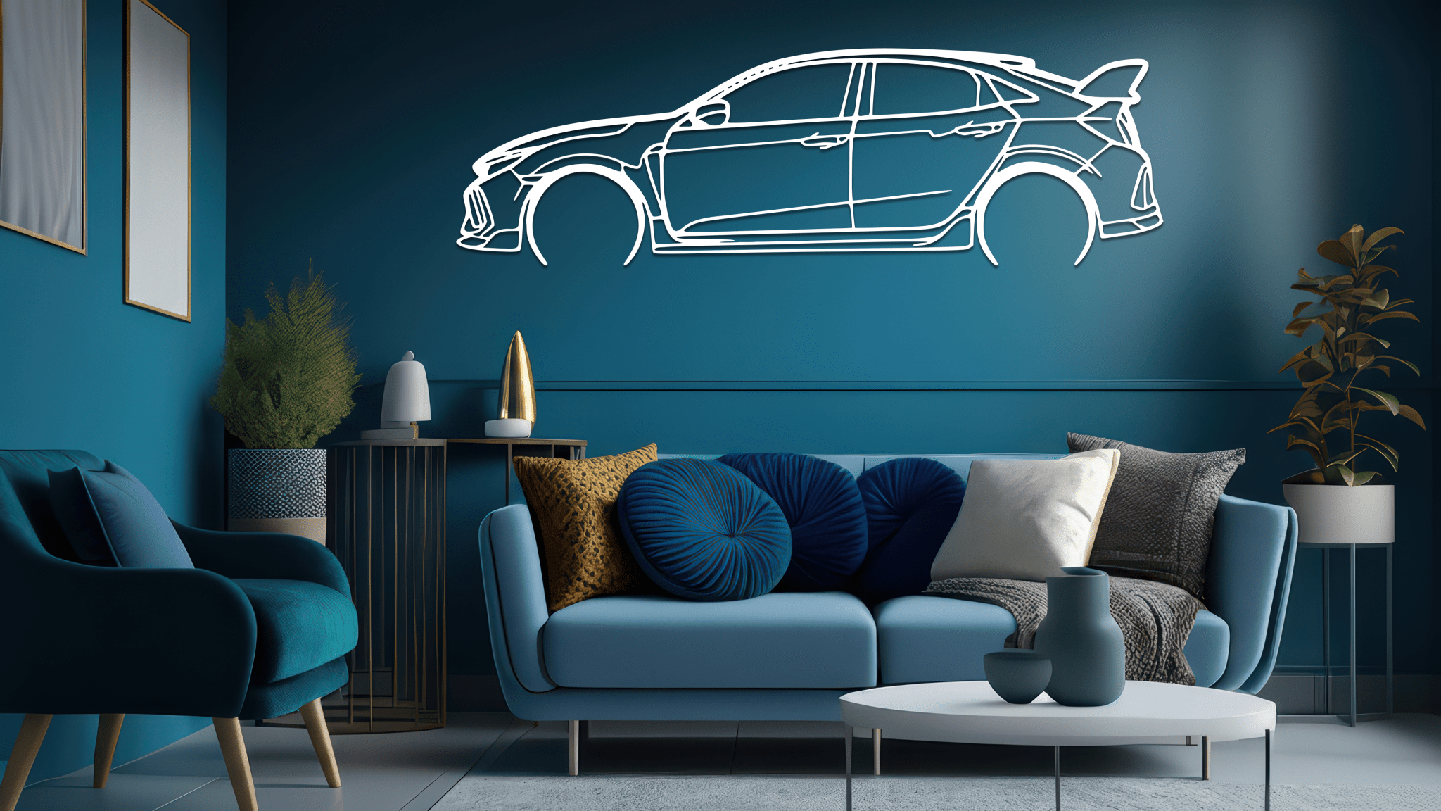 Civic Type R FK8 Metal Wall Art - CikosWallArt