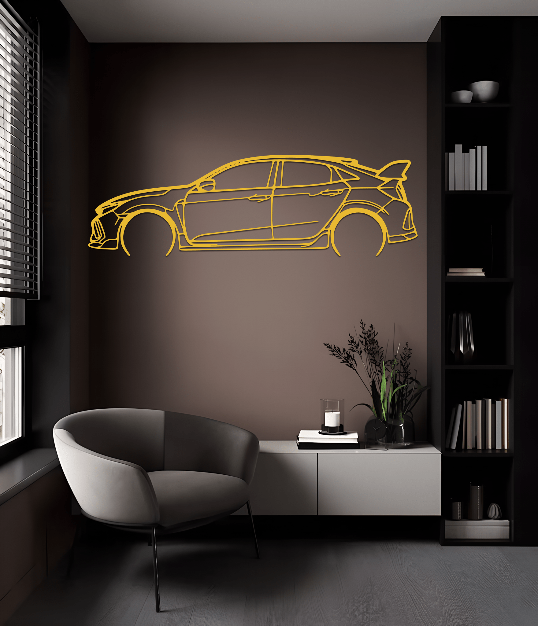 Civic Type R FK8 Metal Wall Art - CikosWallArt
