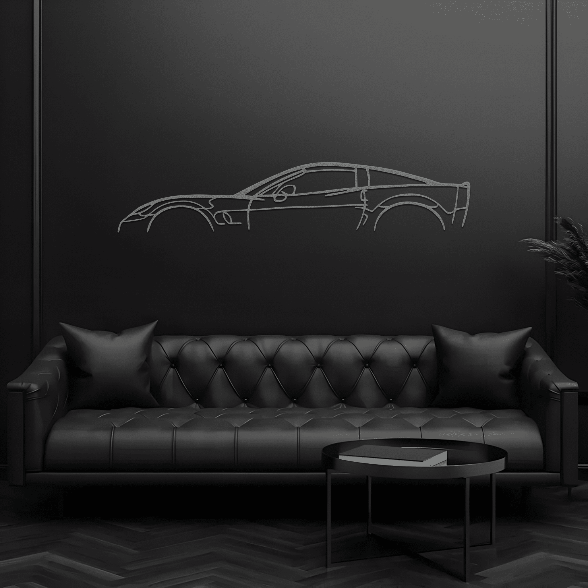 Corvette C6 ZR1 Silhouette Metal Wall Art - CikosWallArt
